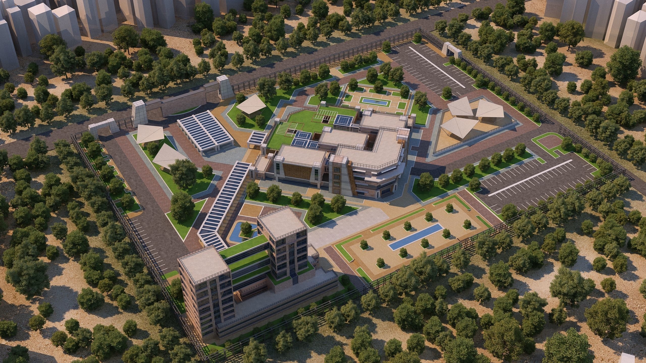 0145 - Research Center Architecture Project-2D Drawings-3D Files 3D model_1