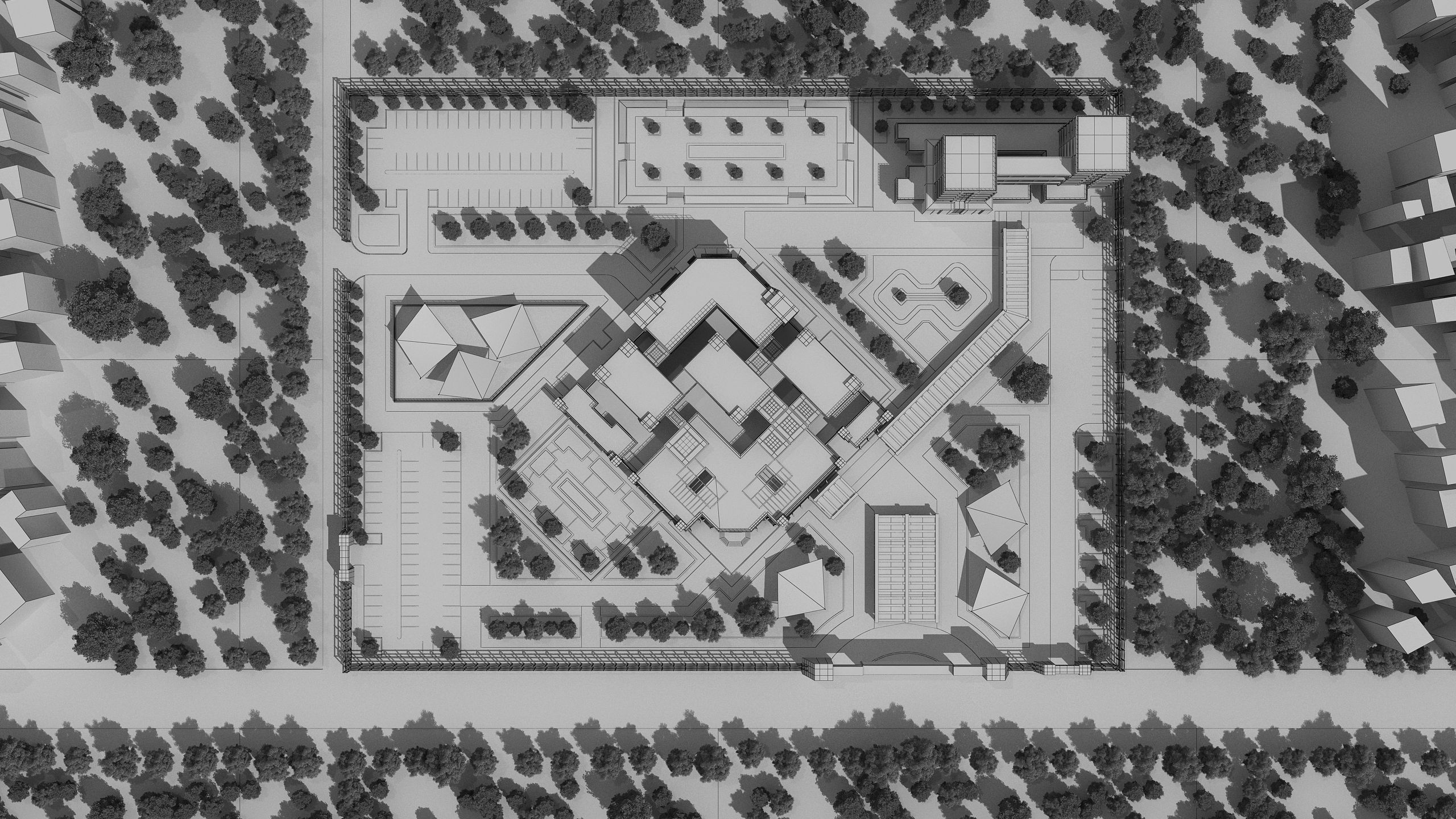 0145 - Research Center Architecture Project-2D Drawings-3D Files 3D model_17