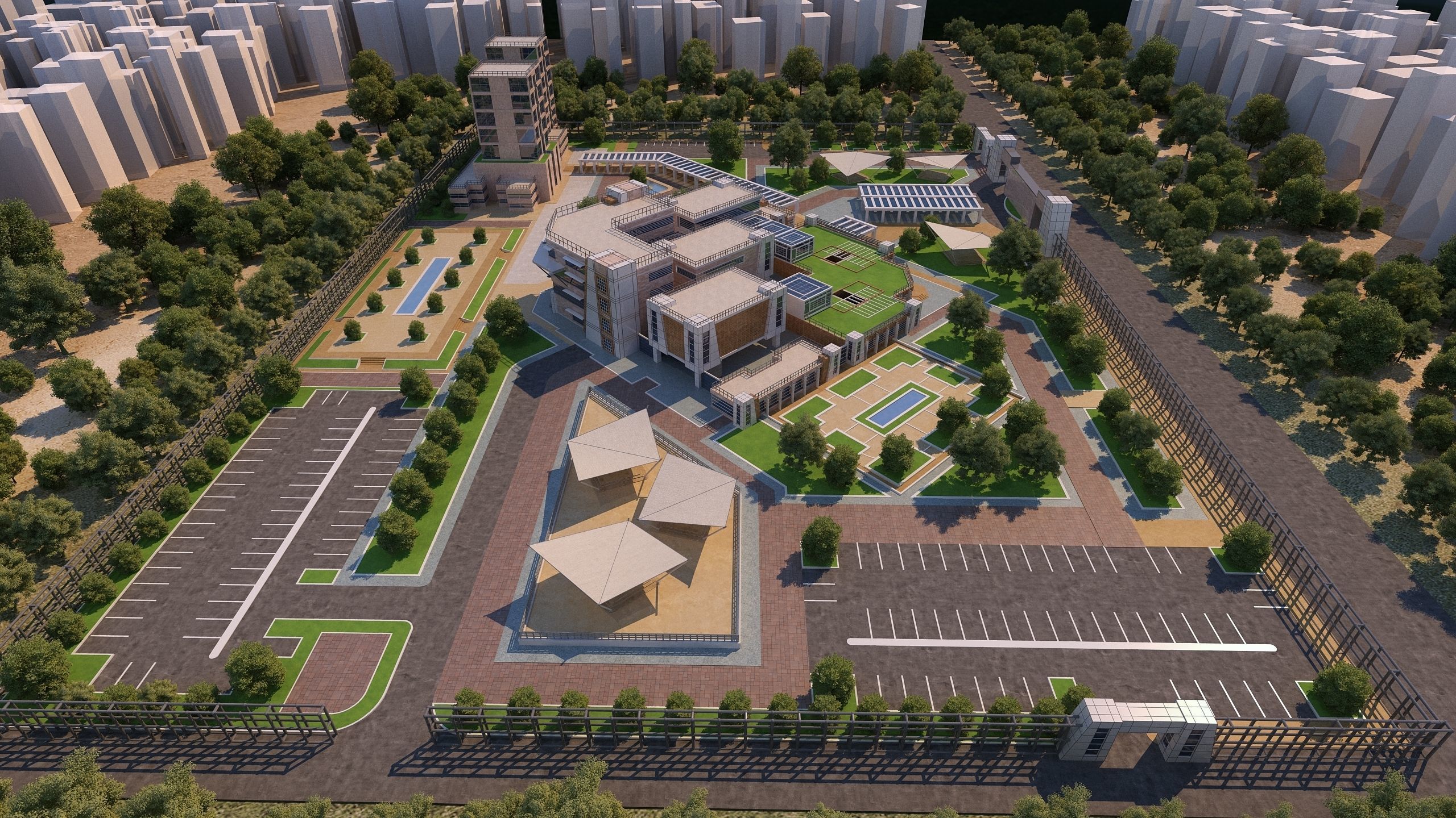 0145 - Research Center Architecture Project-2D Drawings-3D Files 3D model_4