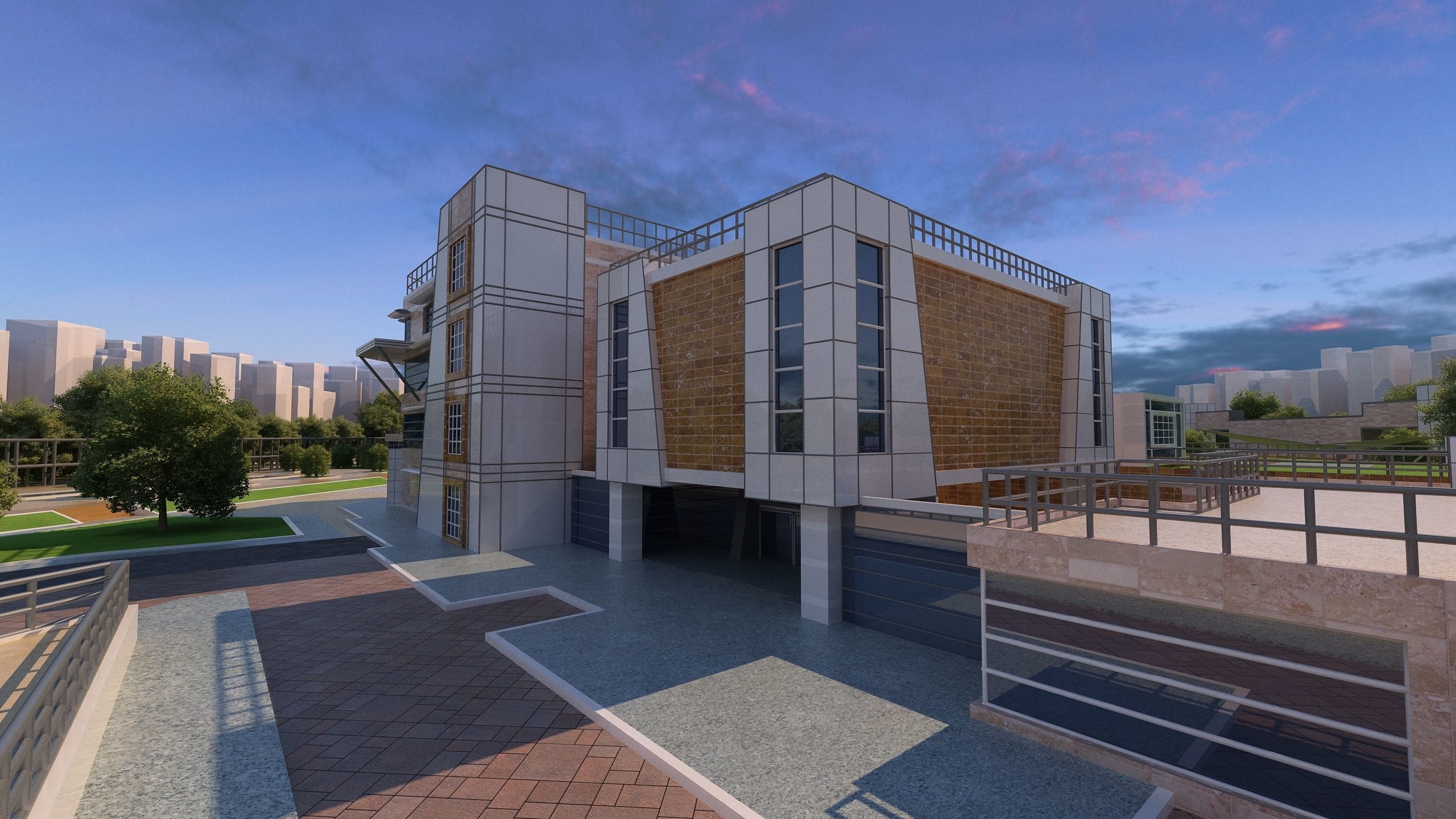 0145 - Research Center Architecture Project-2D Drawings-3D Files 3D model_10