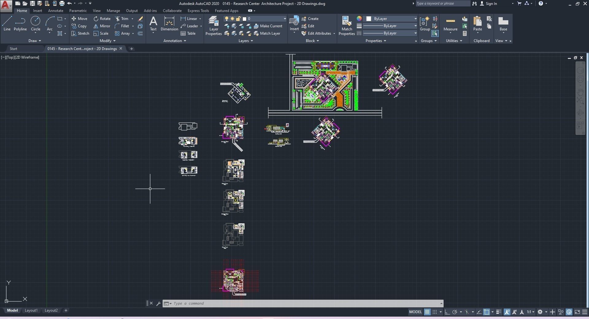 0145 - Research Center Architecture Project-2D Drawings-3D Files 3D model_44