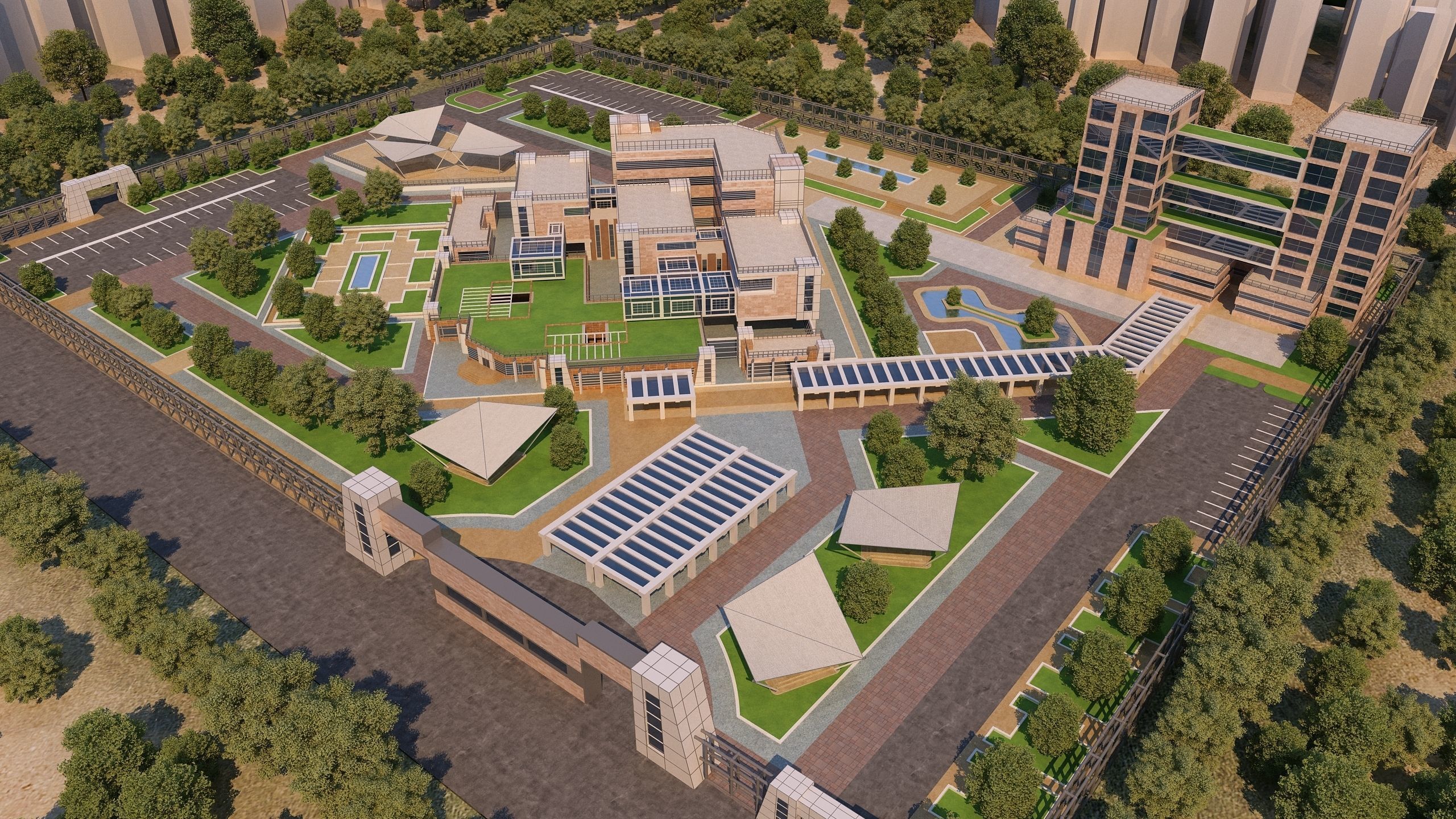 0145 - Research Center Architecture Project-2D Drawings-3D Files 3D model_7