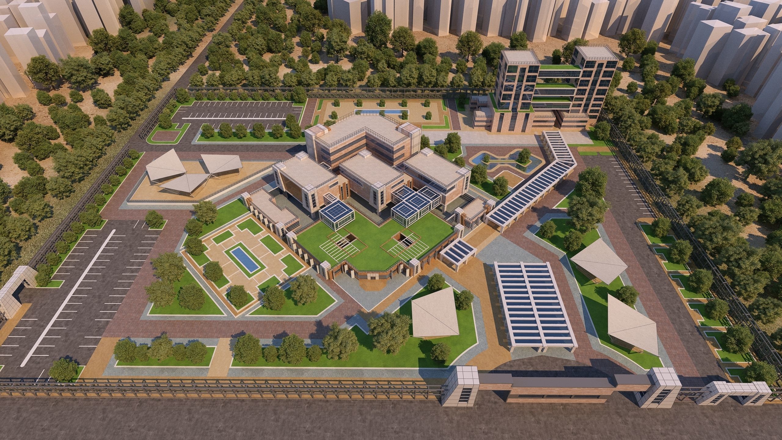 0145 - Research Center Architecture Project-2D Drawings-3D Files 3D model_6