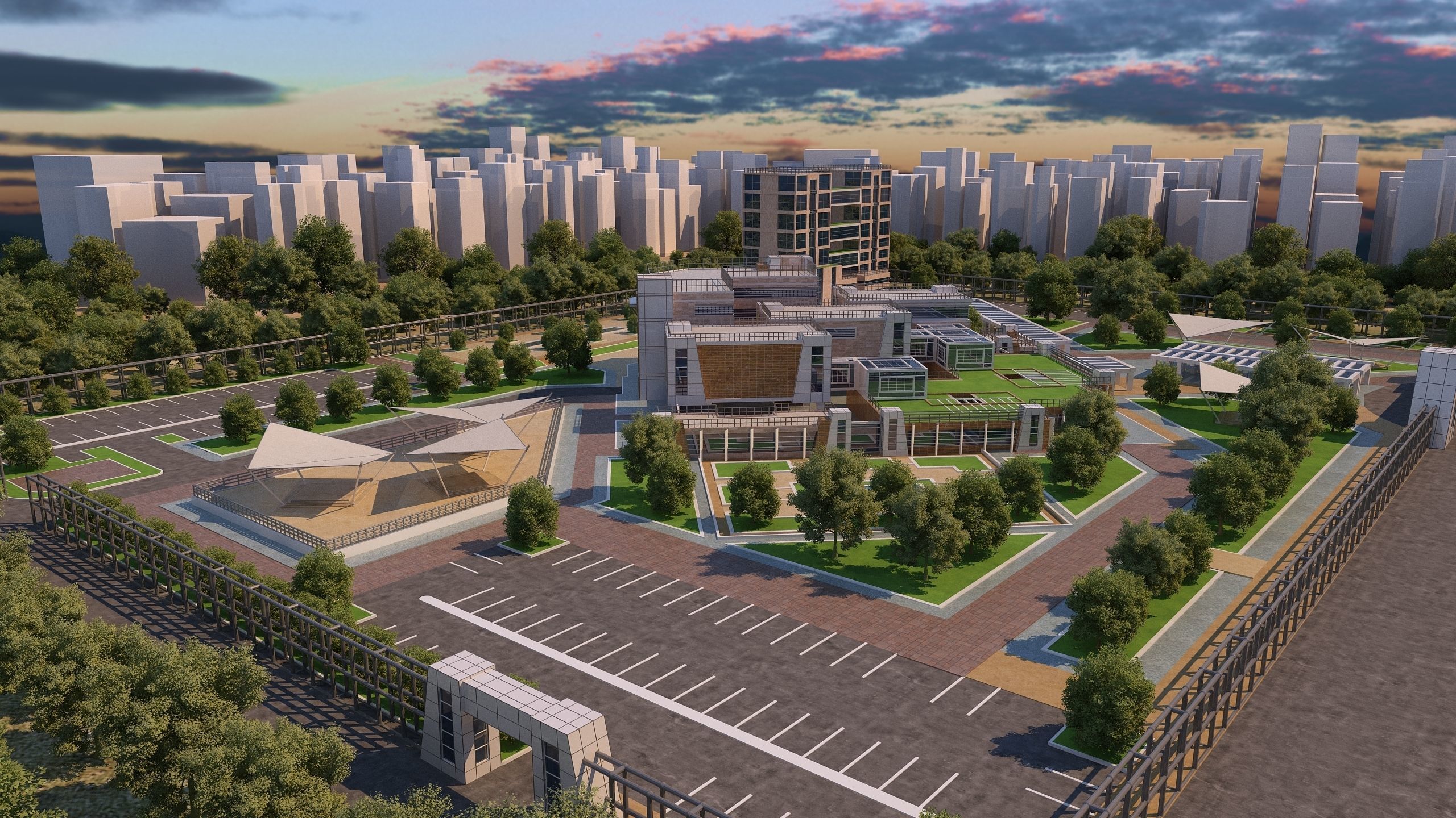 0145 - Research Center Architecture Project-2D Drawings-3D Files 3D model_13