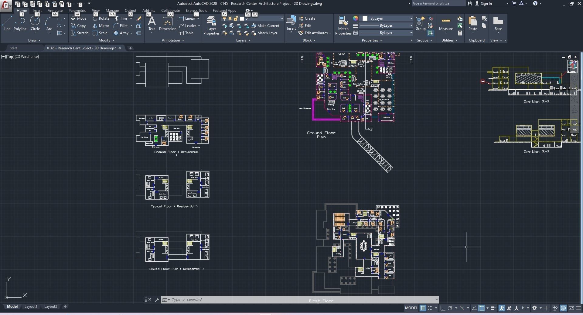 0145 - Research Center Architecture Project-2D Drawings-3D Files 3D model_39