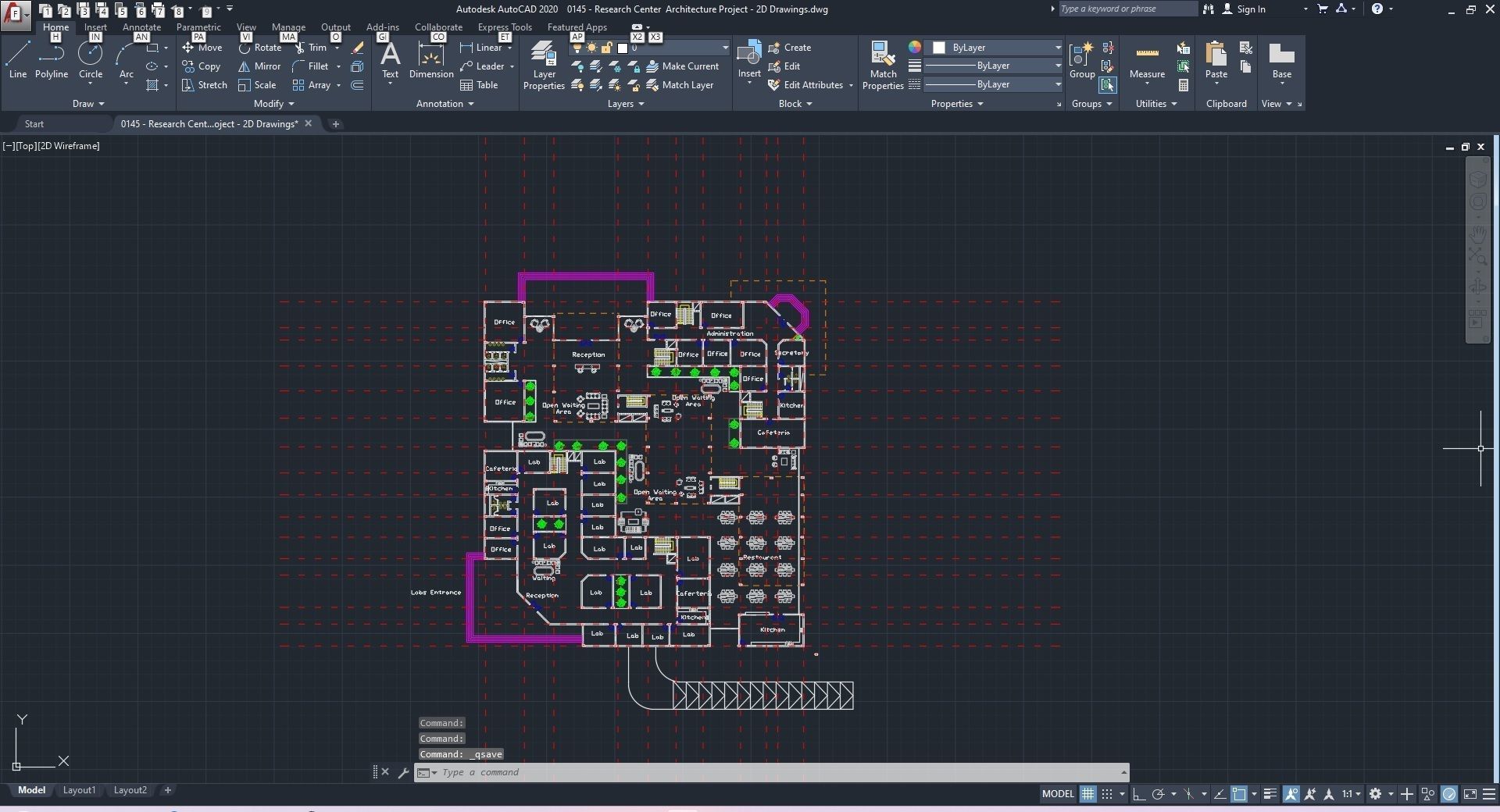 0145 - Research Center Architecture Project-2D Drawings-3D Files 3D model_43
