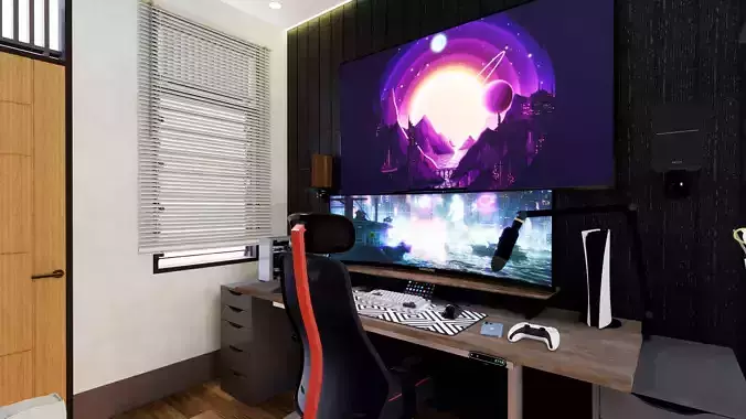 ENSCAPE SCENE and 3D model Sketchup MY SETUP PC CONCEPT - 2