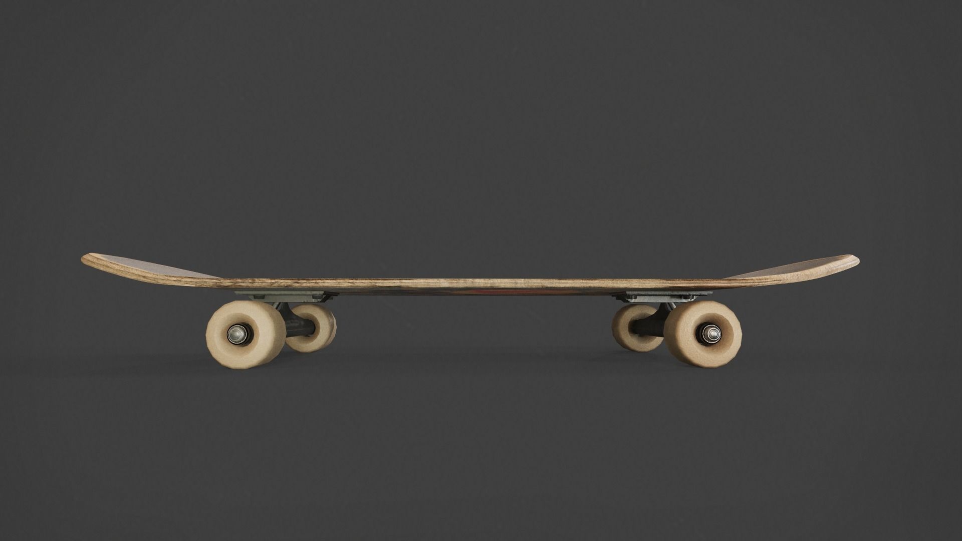 Skateboard Low-poly 3D model_3