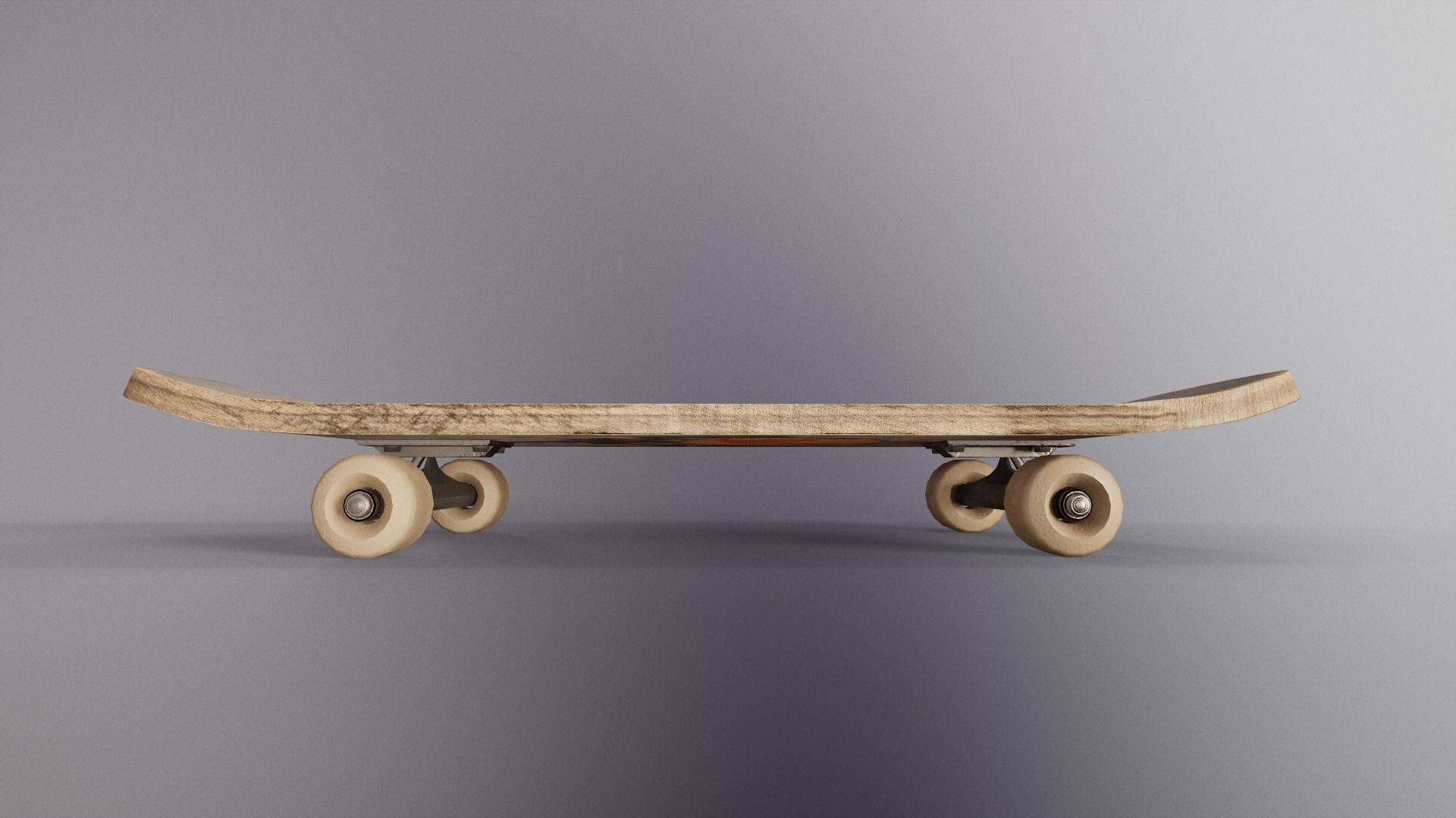 Skateboard Low-poly 3D model_7