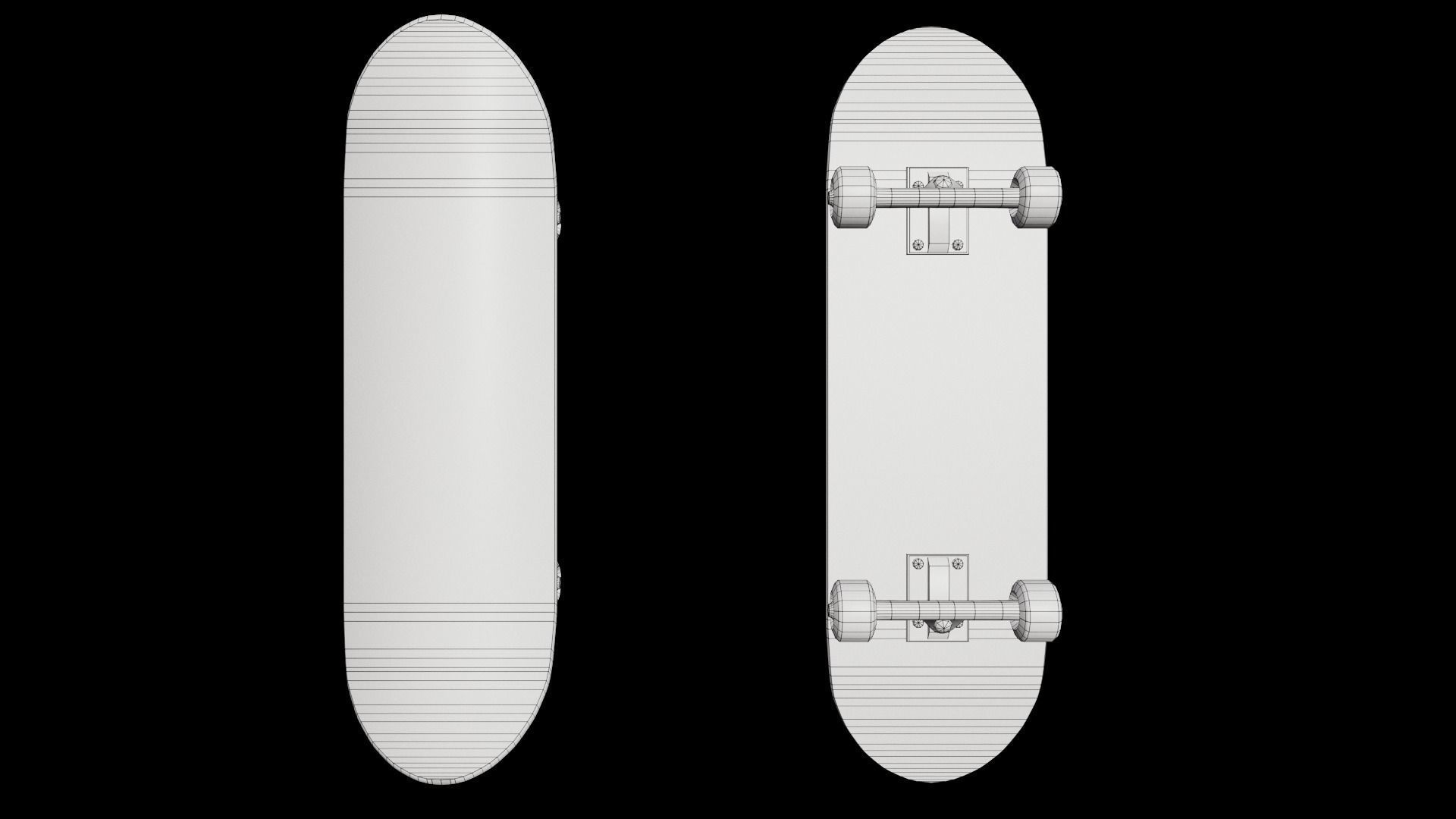 Skateboard Low-poly 3D model_9