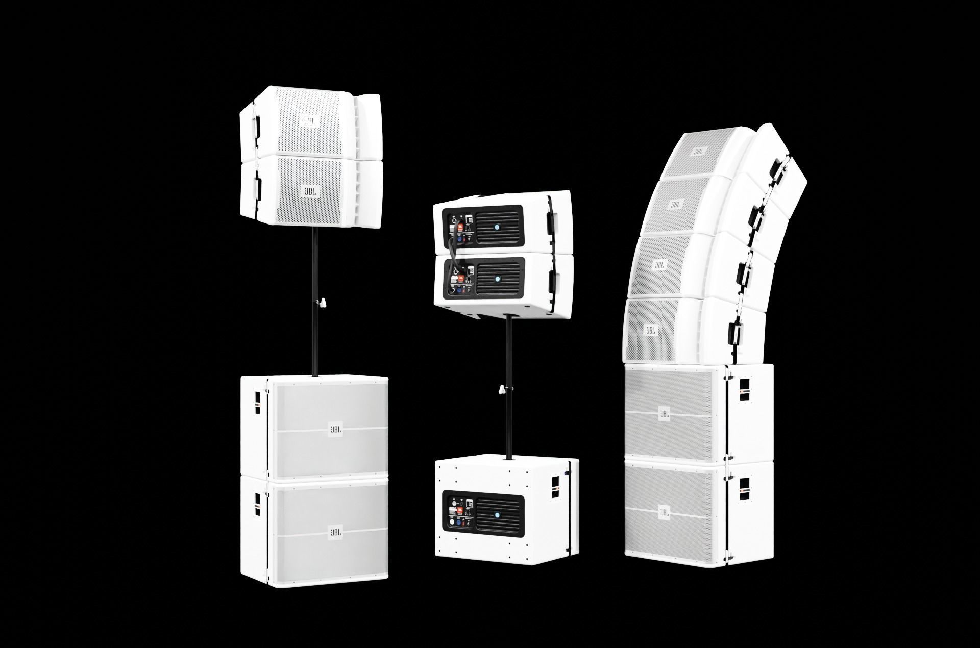 Speaker Professional Black and White 3D model_1