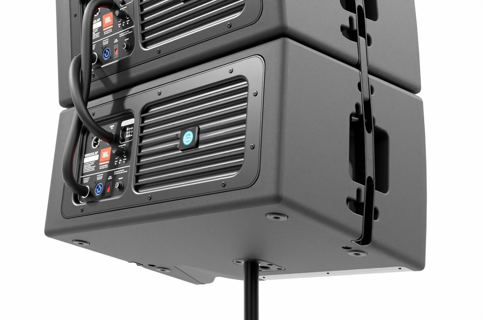 Speaker Professional Black and White 3D model_10