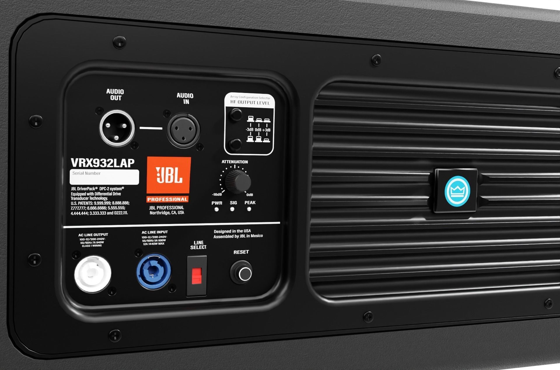 Speaker Professional Black and White 3D model_9