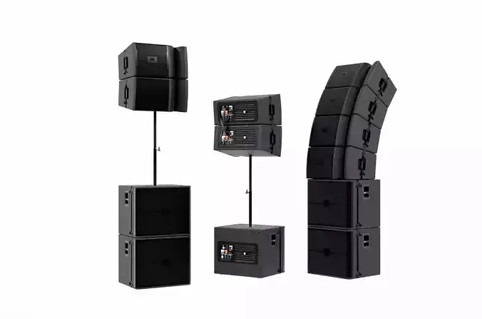 Speaker Professional Black and White 3D model