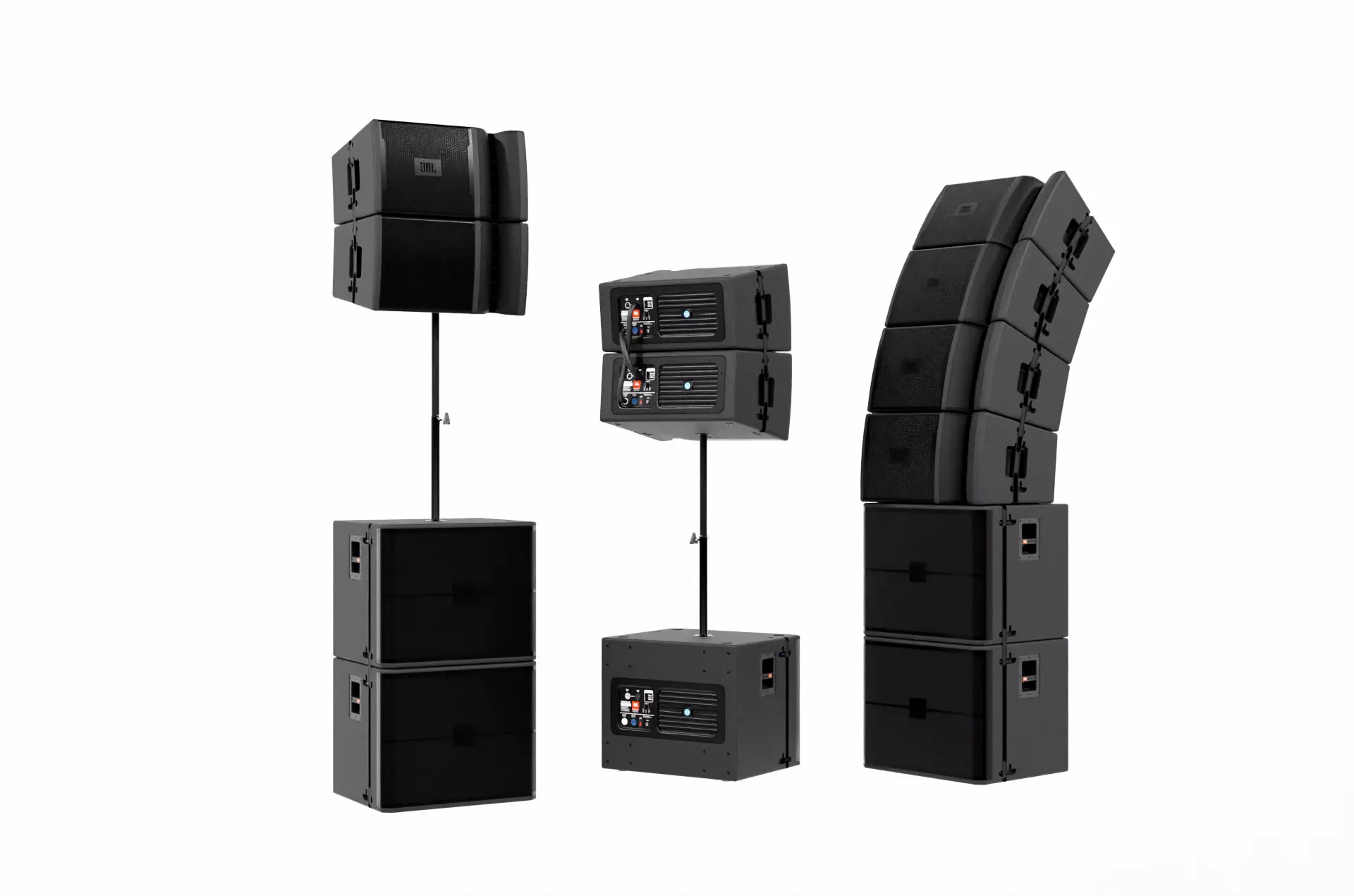 Speaker Professional Black and White 3D model_0