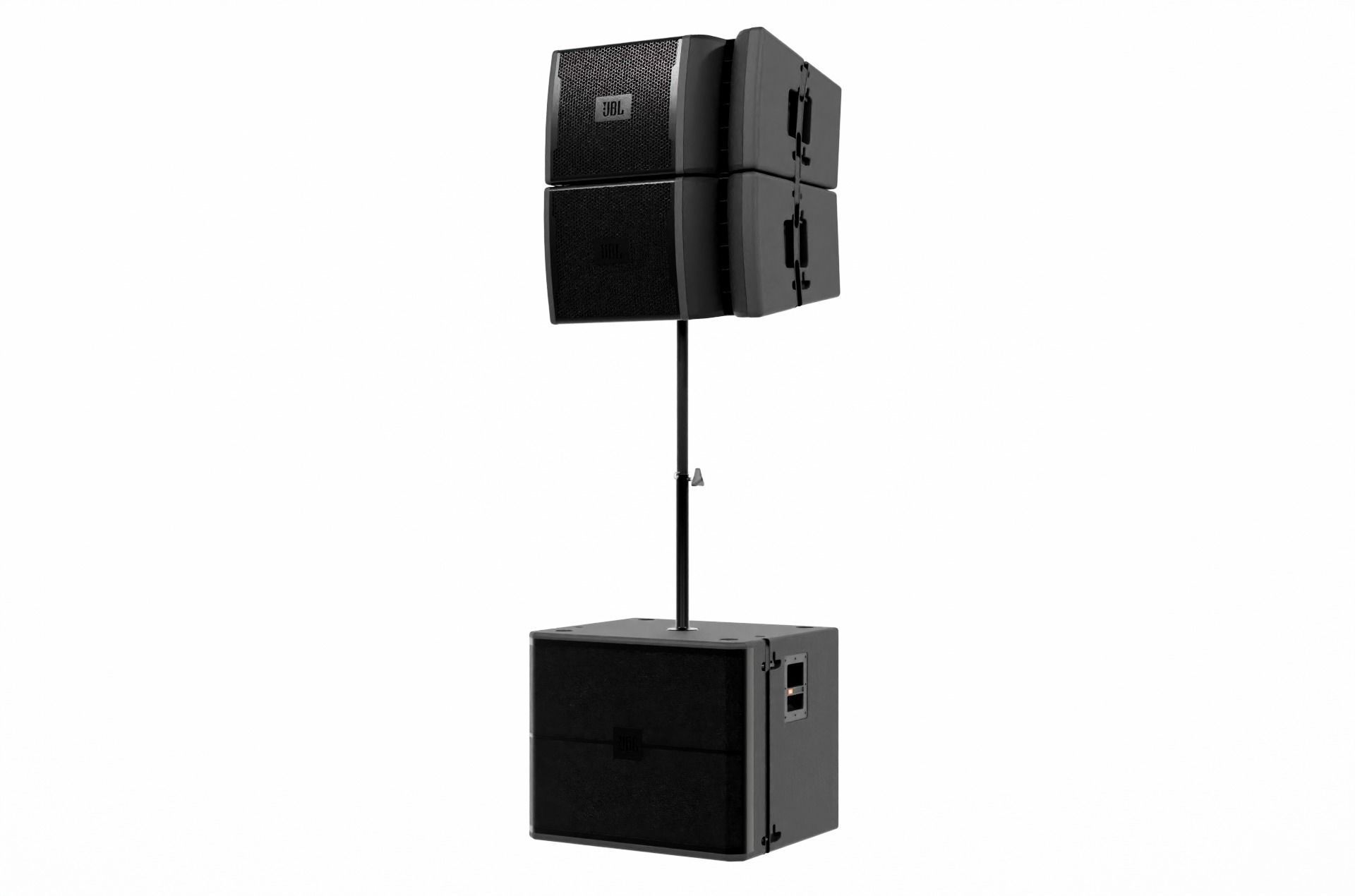 Speaker Professional Black and White 3D model_5