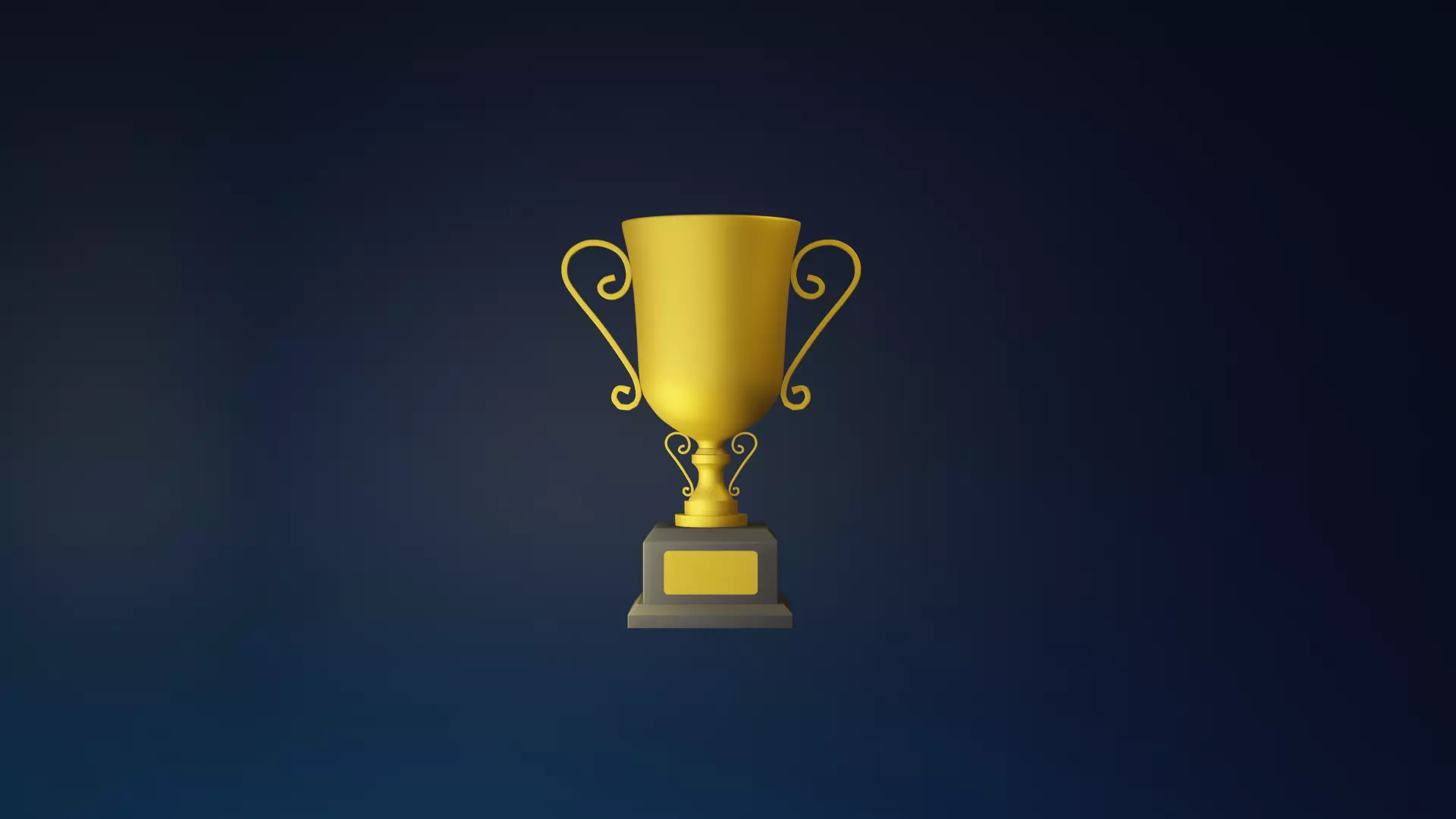 award trophy Low-poly 3D model_0