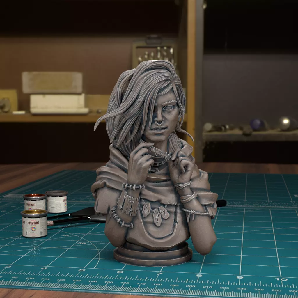 Necklace Bust - Pre-Supported 3D print model_0