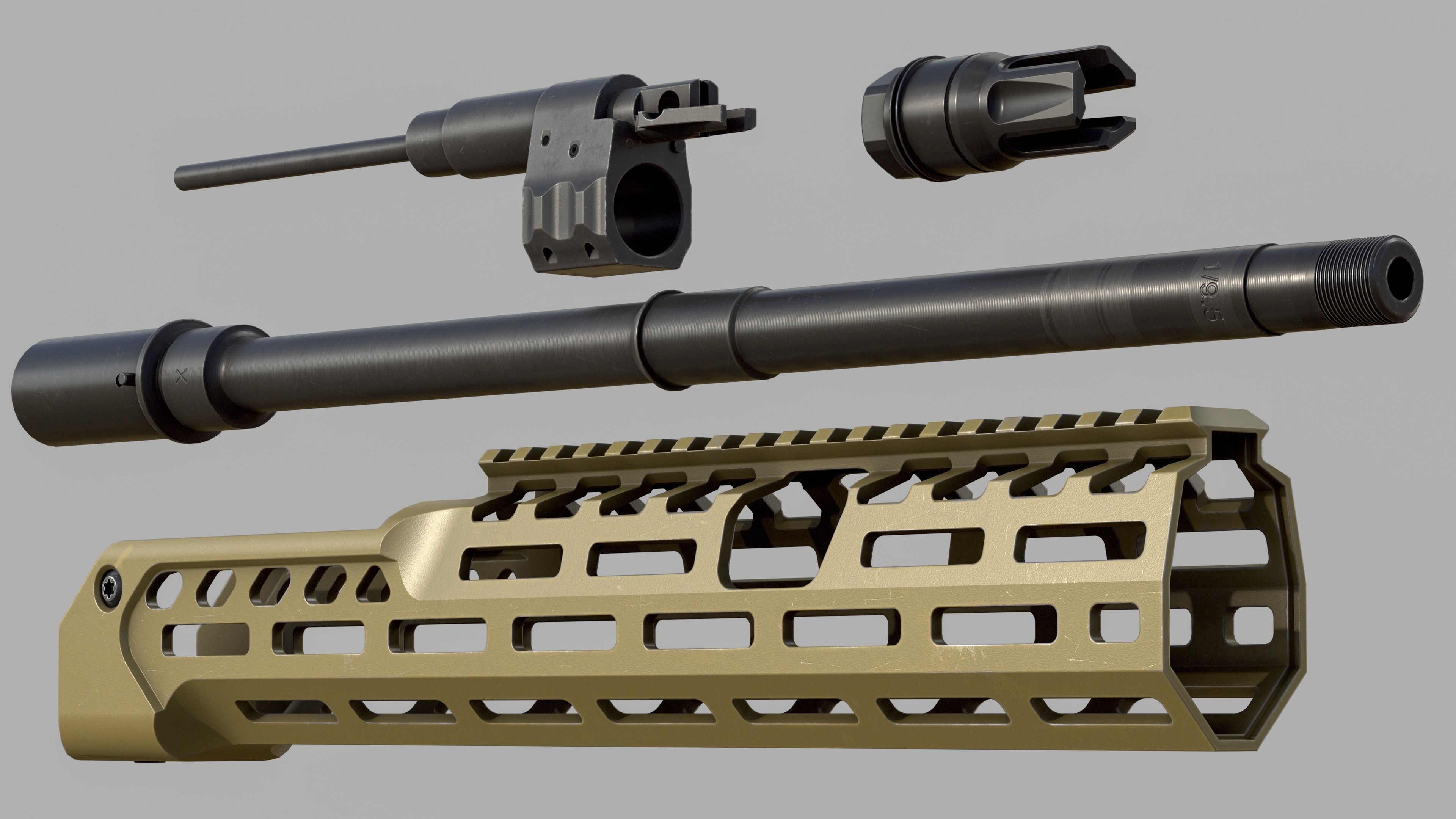 MCX Spear LT - FULL KIT - Replica - LOW POLY Low-poly 3D model_10