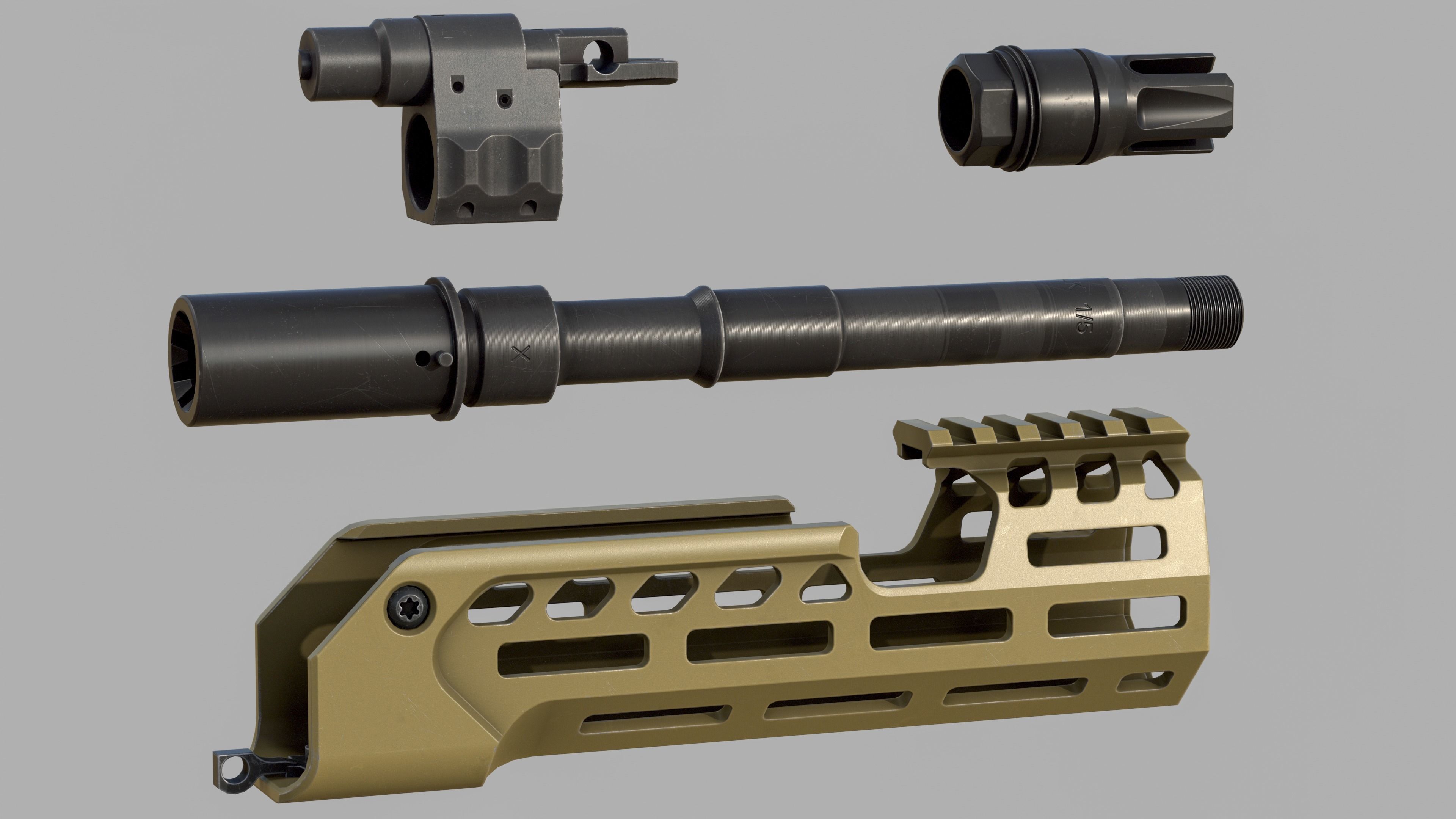 MCX Spear LT - FULL KIT - Replica - LOW POLY Low-poly 3D model_11