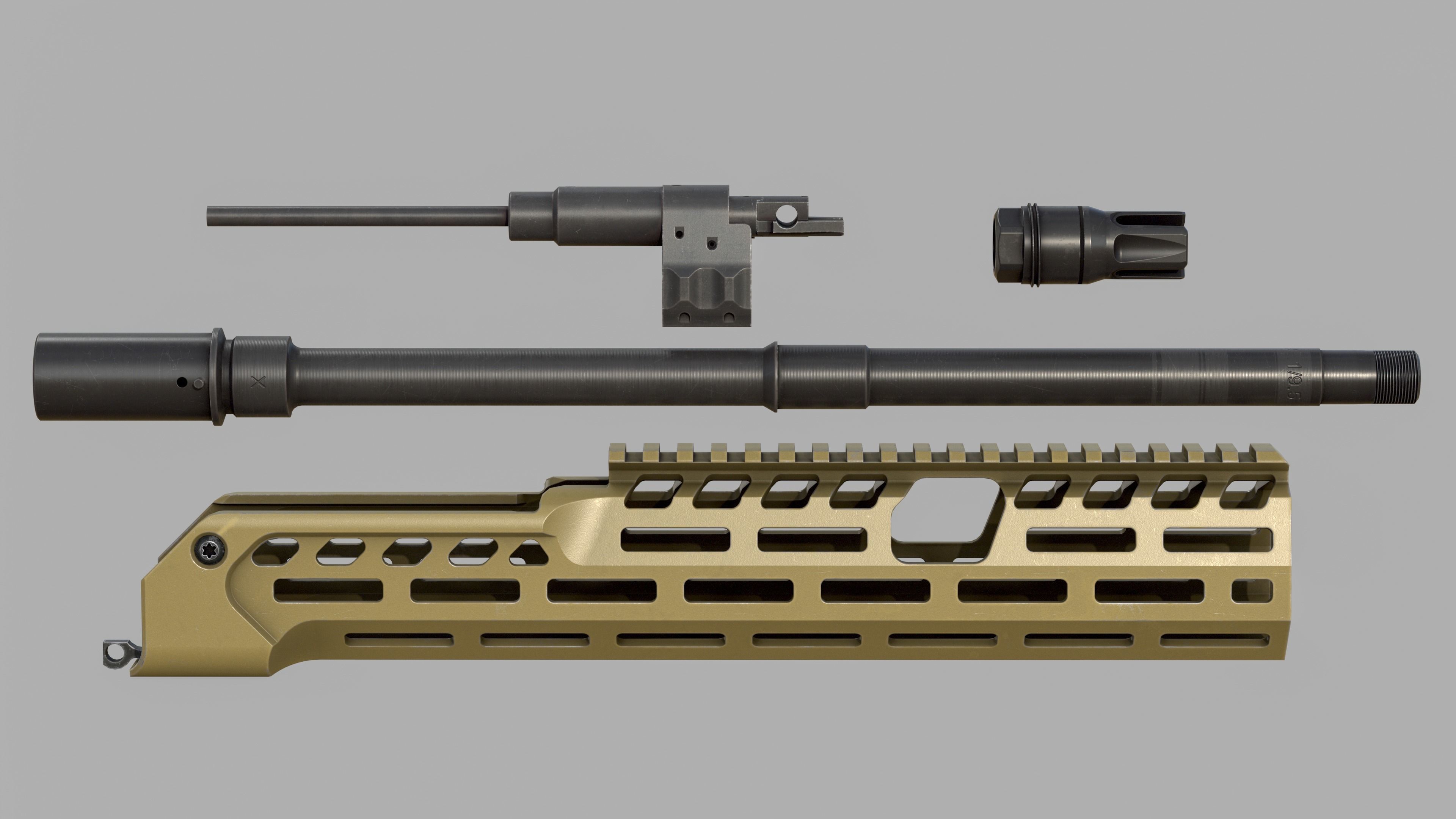 MCX Spear LT - FULL KIT - Replica - LOW POLY Low-poly 3D model_8