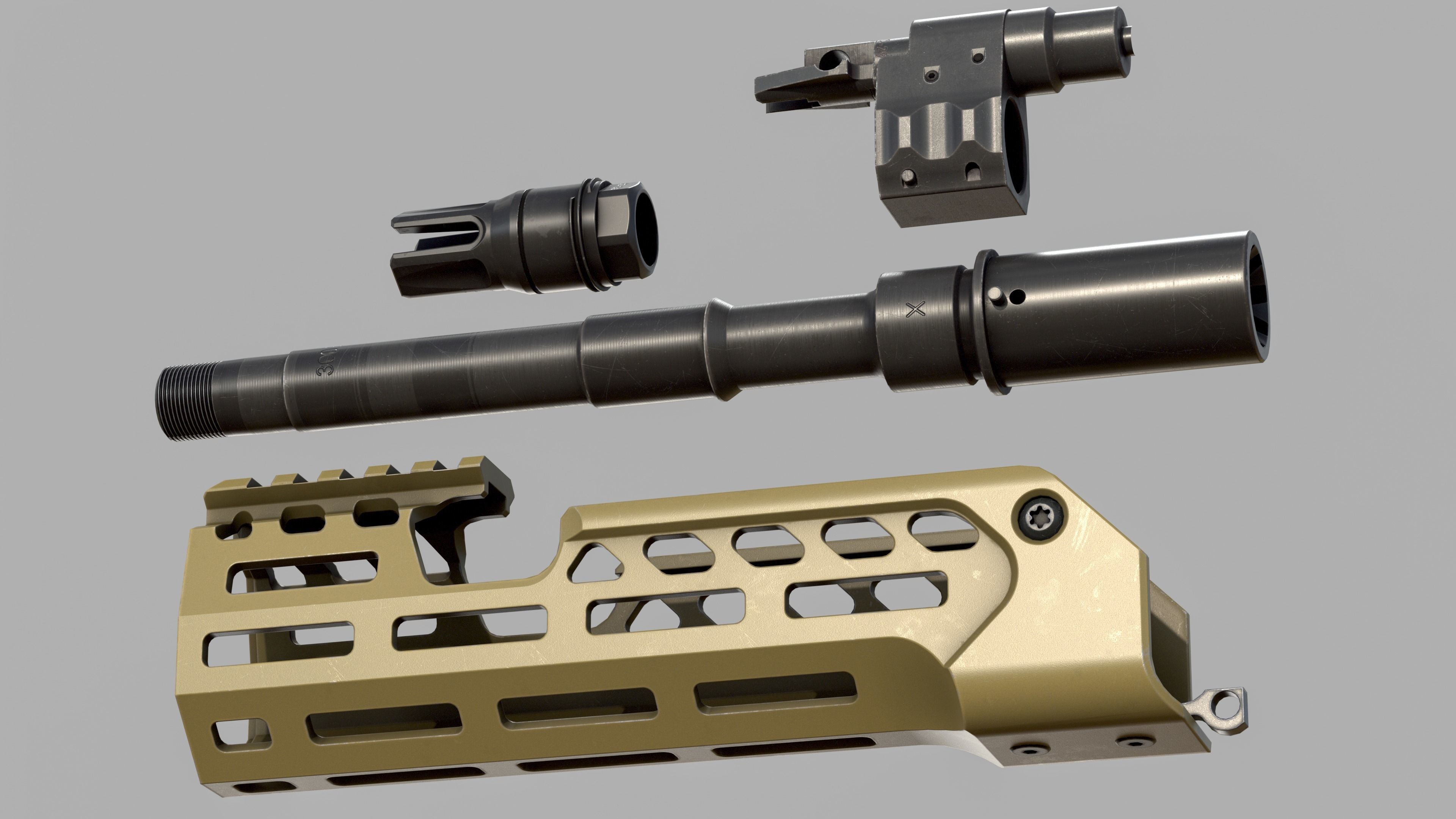 MCX Spear LT - FULL KIT - Replica - LOW POLY Low-poly 3D model_12