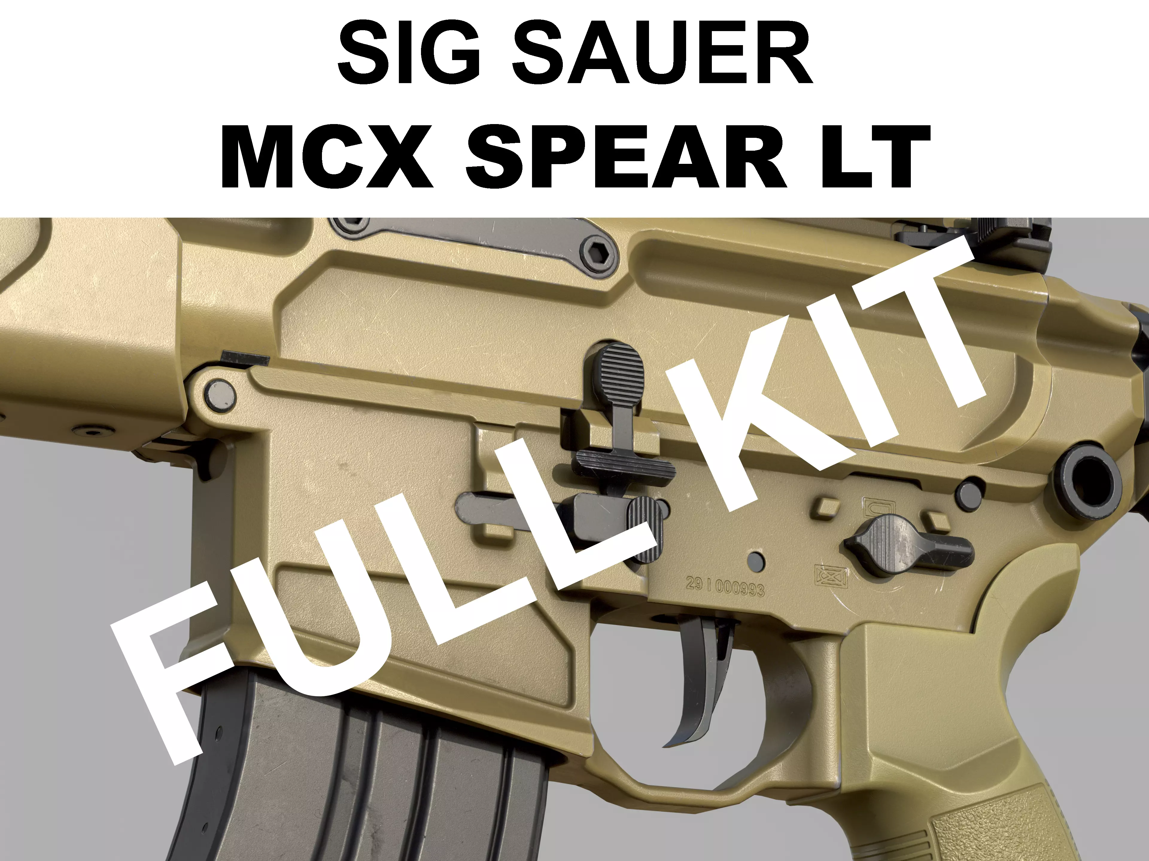 MCX Spear LT - FULL KIT - Replica - LOW POLY Low-poly 3D model_0