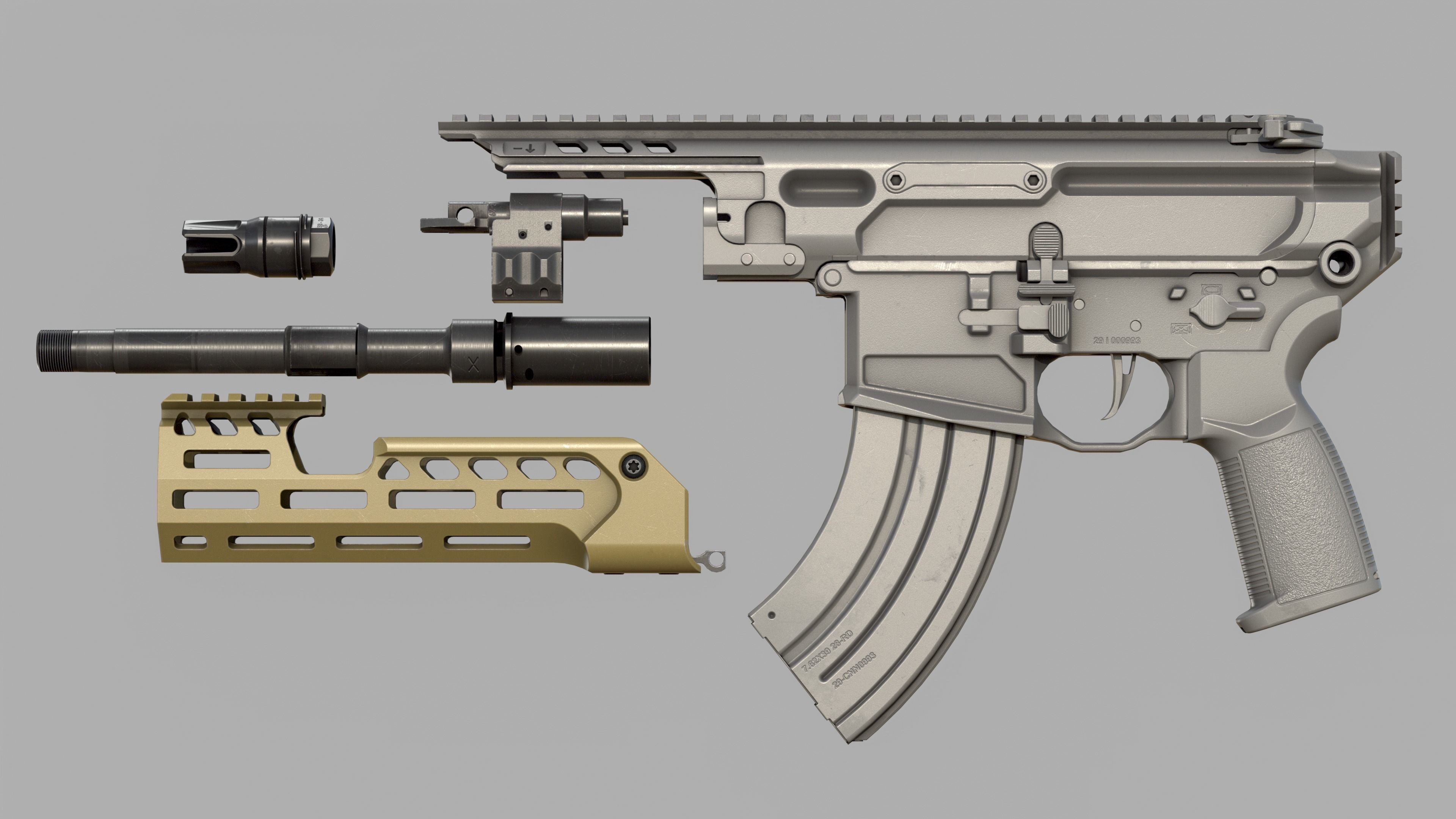 MCX Spear LT - FULL KIT - Replica - LOW POLY Low-poly 3D model_3
