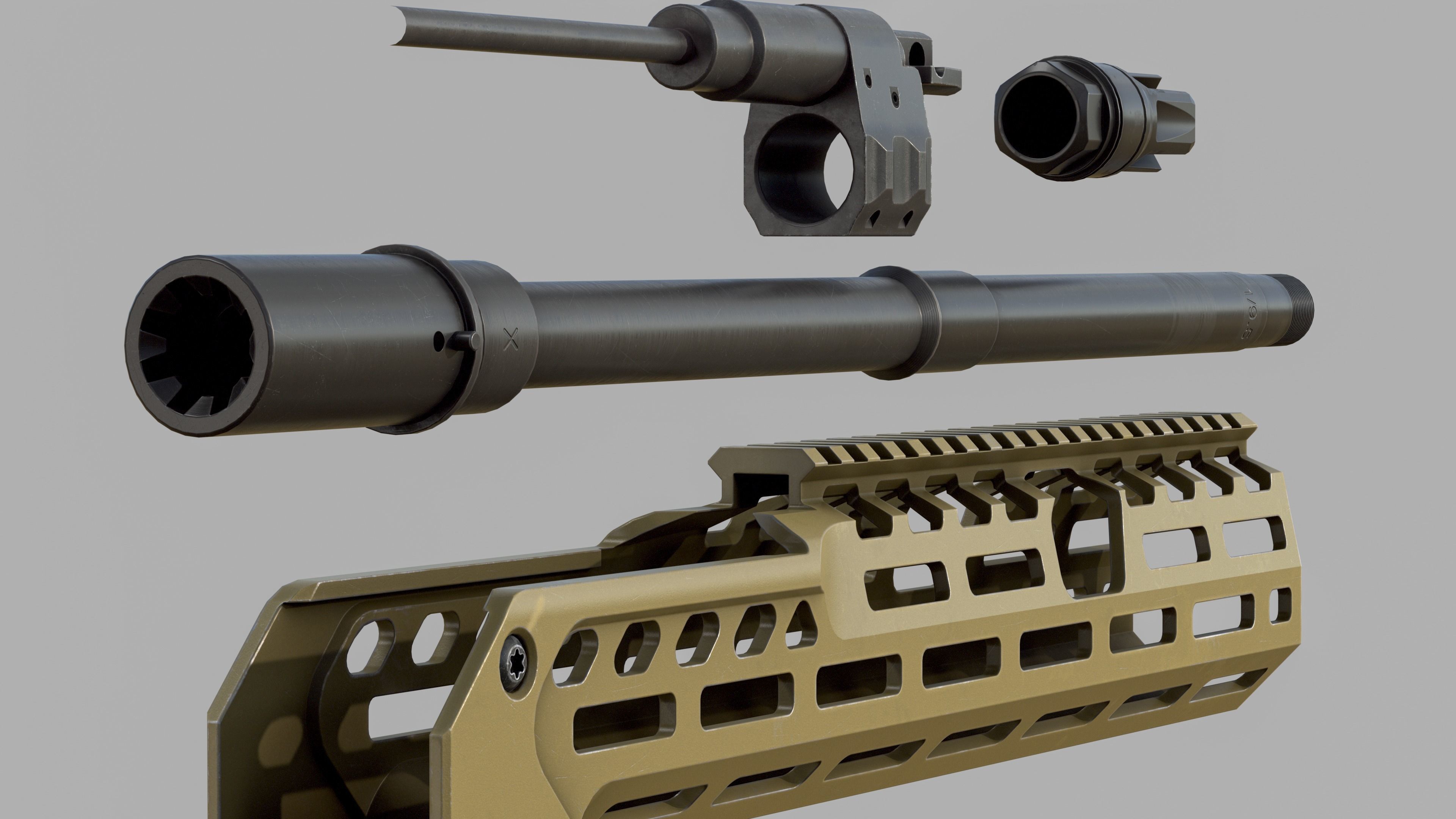 MCX Spear LT - FULL KIT - Replica - LOW POLY Low-poly 3D model_9