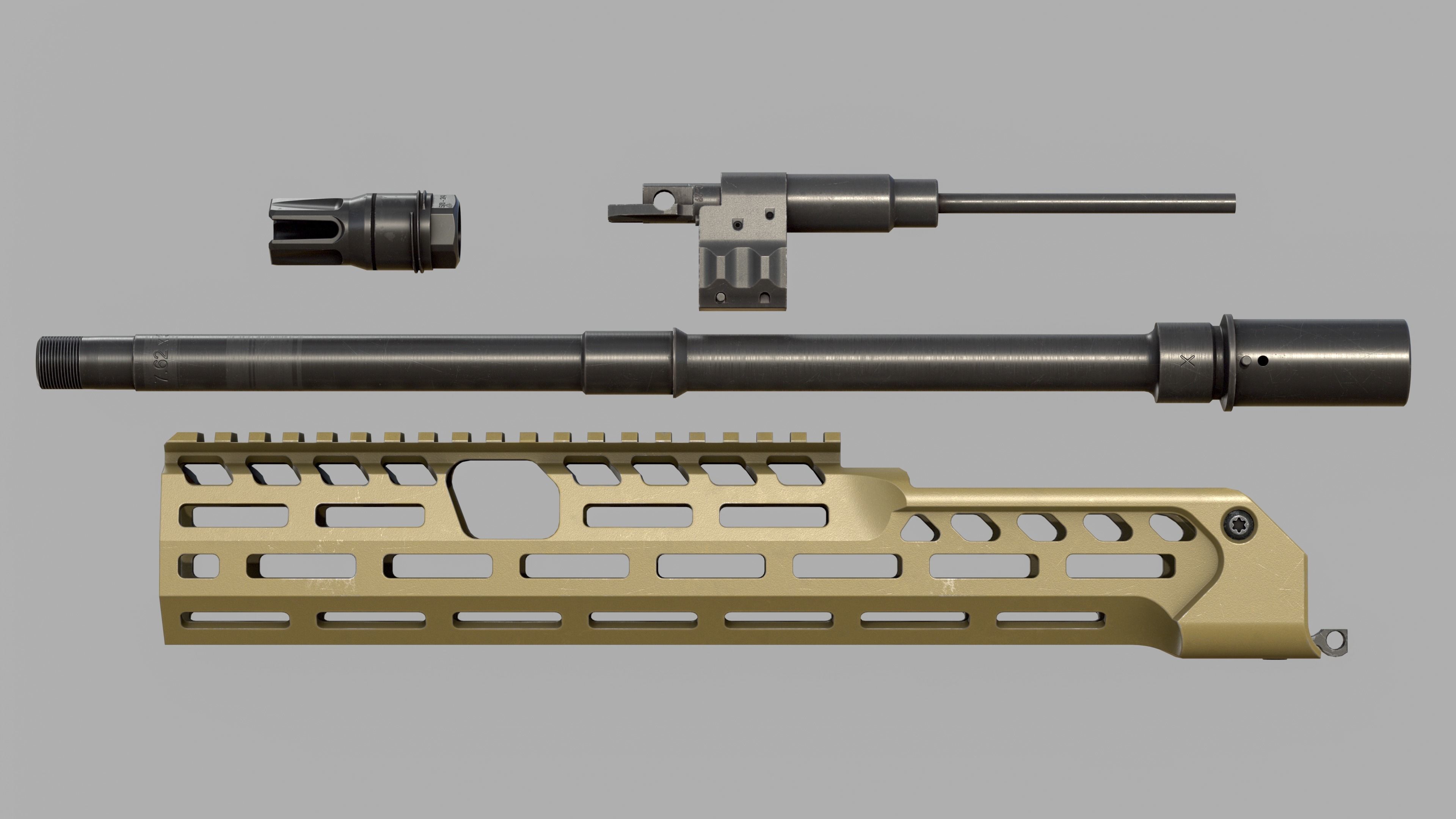 MCX Spear LT - FULL KIT - Replica - LOW POLY Low-poly 3D model_7