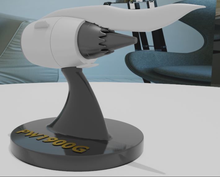 PW1900G Engine Mockup 3D print model_1