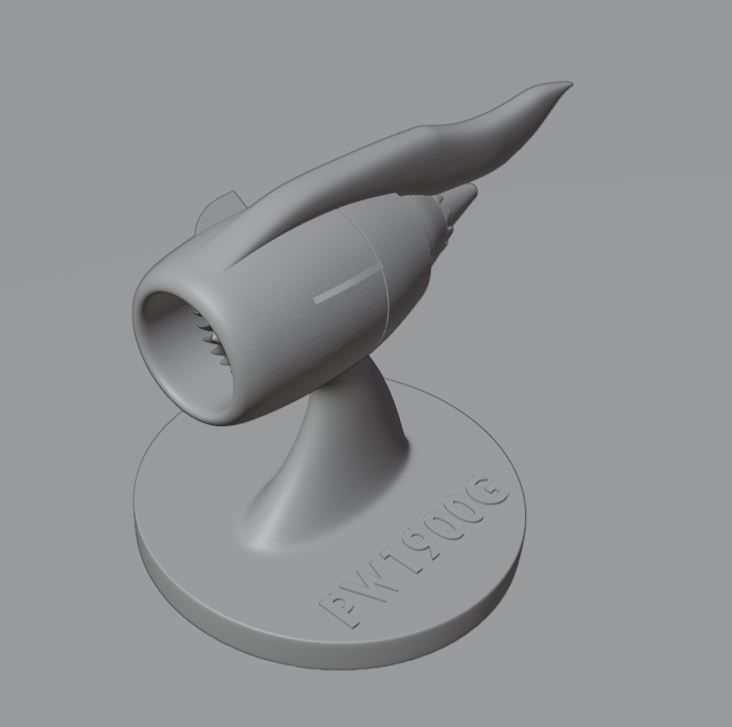 PW1900G Engine Mockup 3D print model_3