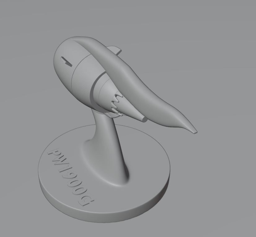 PW1900G Engine Mockup 3D print model_4