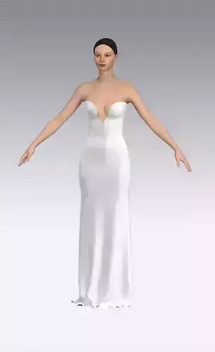 white dress scallop  degaje neckline