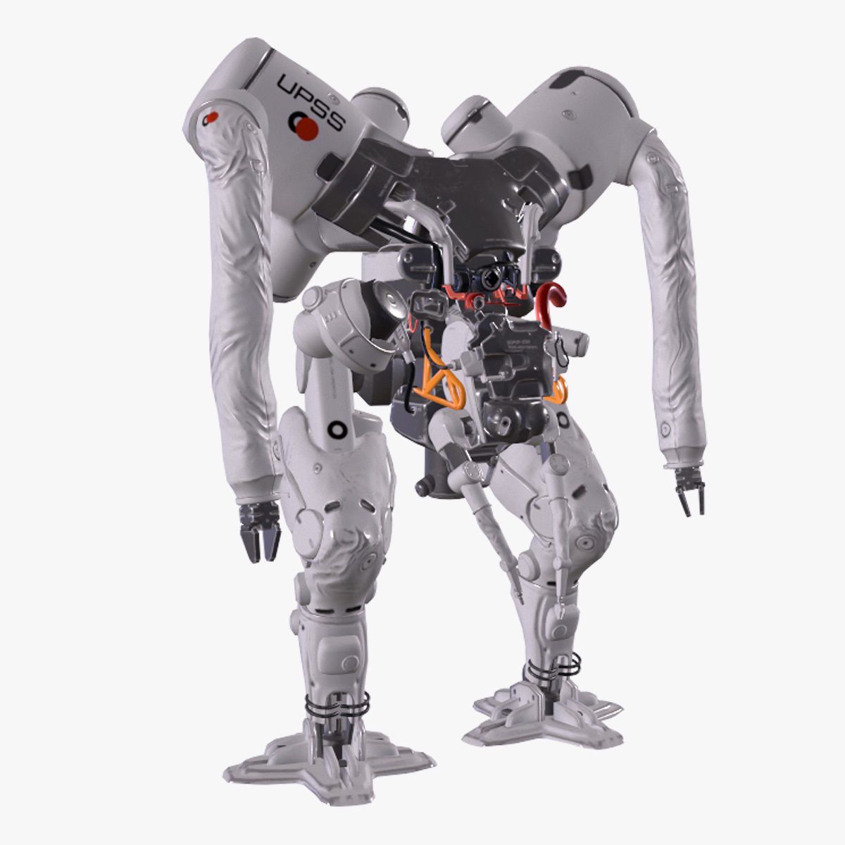 Lowpoly model robot - mech 3D model Low-poly 3D model_4