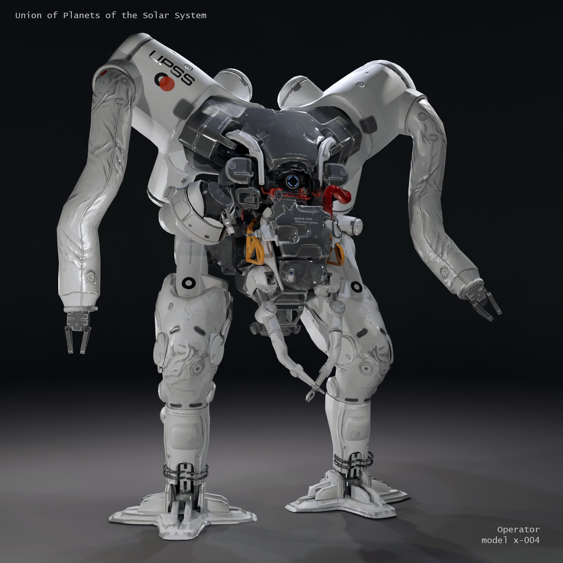 Lowpoly model robot - mech 3D model Low-poly 3D model_1