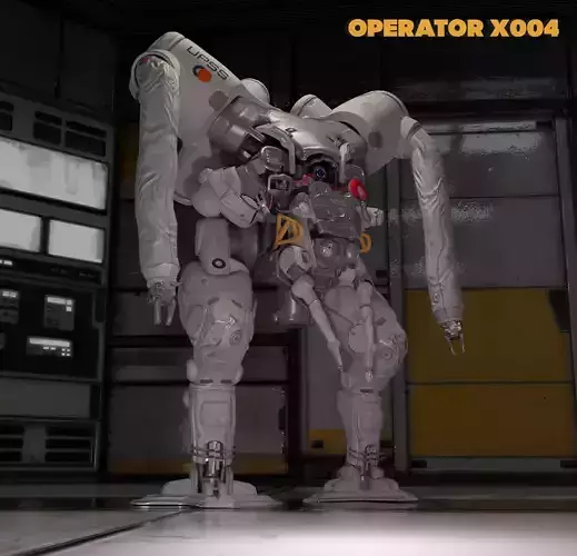Lowpoly model robot - mech 3D model Low-poly 3D model