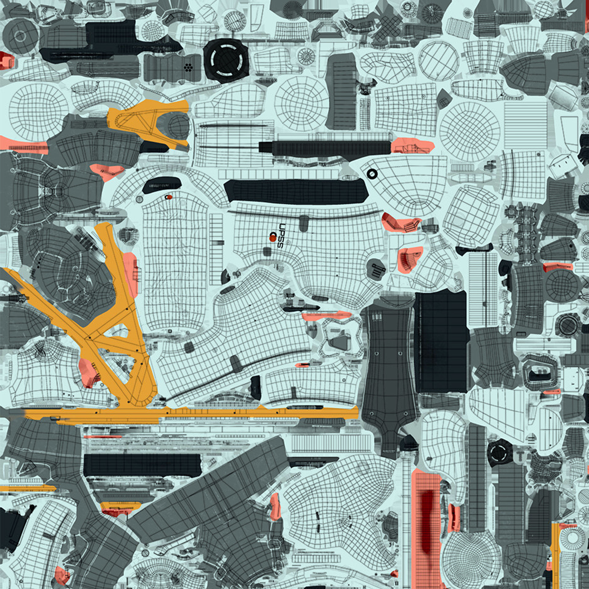 Lowpoly model robot - mech 3D model Low-poly 3D model_5