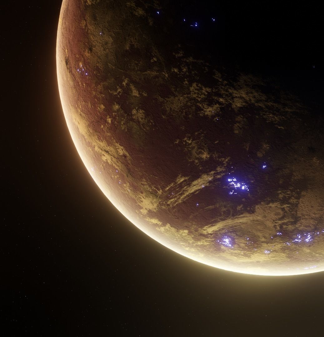 Planet Space Ready to game Low-poly 3D model_5