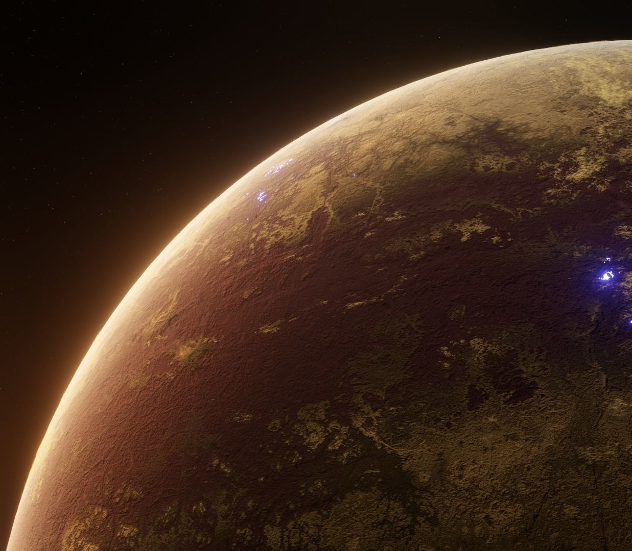 Planet Space Ready to game Low-poly 3D model_3