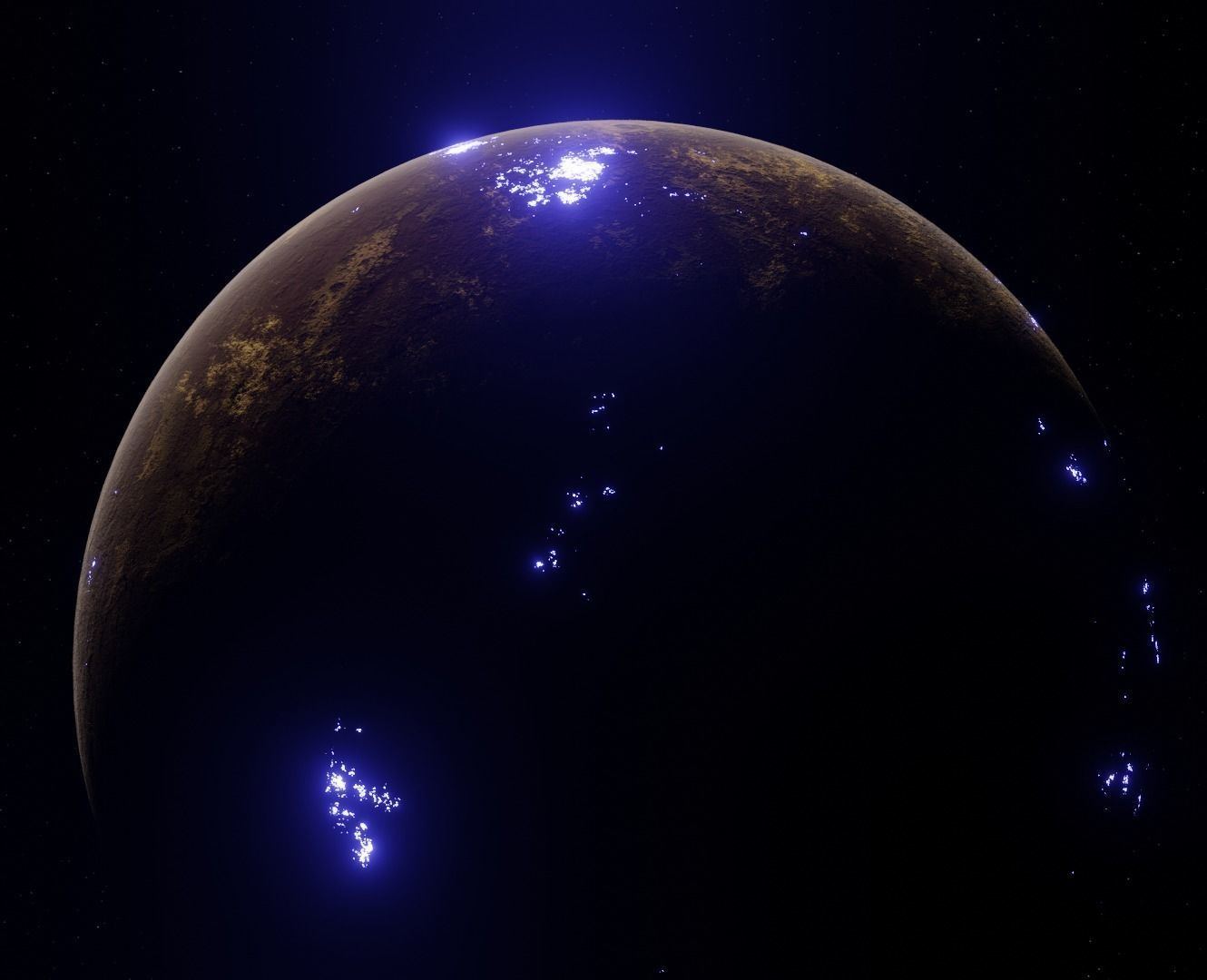 Planet Space Ready to game Low-poly 3D model_11