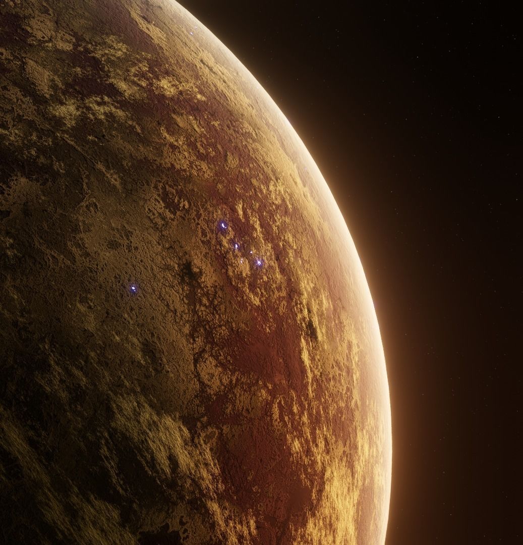 Planet Space Ready to game Low-poly 3D model_2