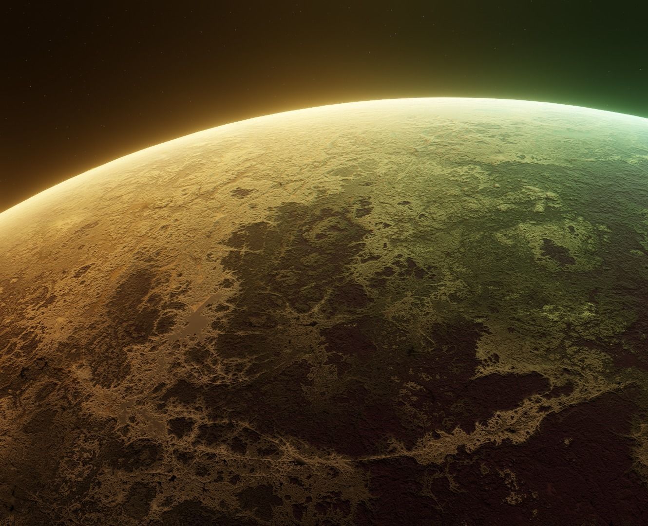 Planet Space Ready to game Low-poly 3D model_8