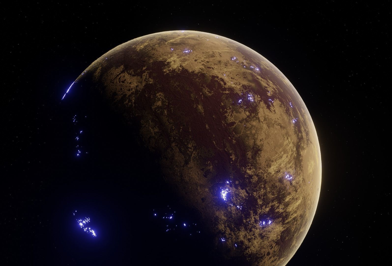 Planet Space Ready to game Low-poly 3D model_10