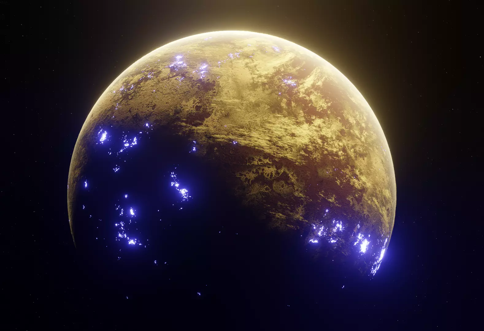 Planet Space Ready to game Low-poly 3D model_0