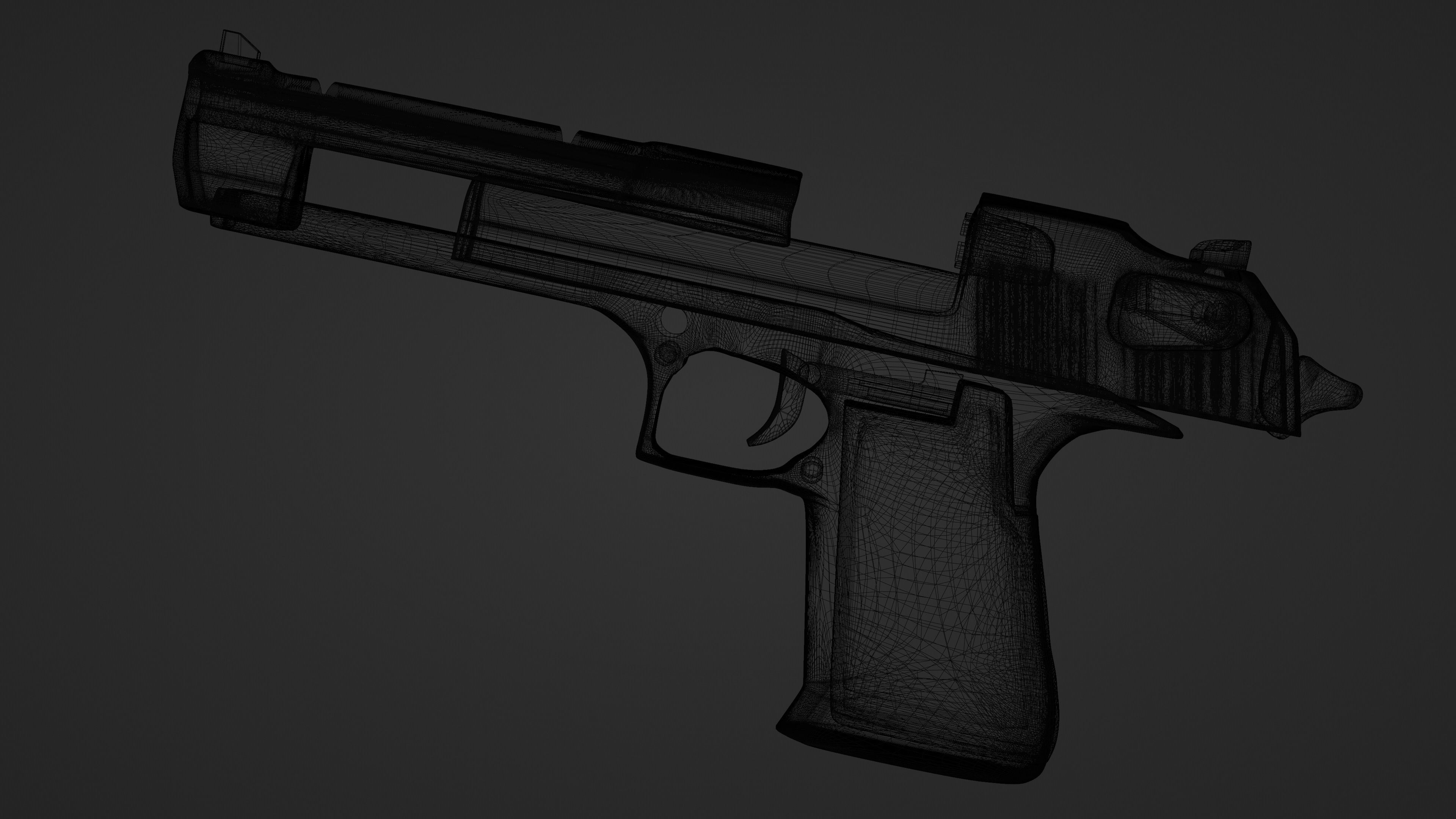 50 cal desert eagle free 3d gun model free 3d model rigged cgtrader