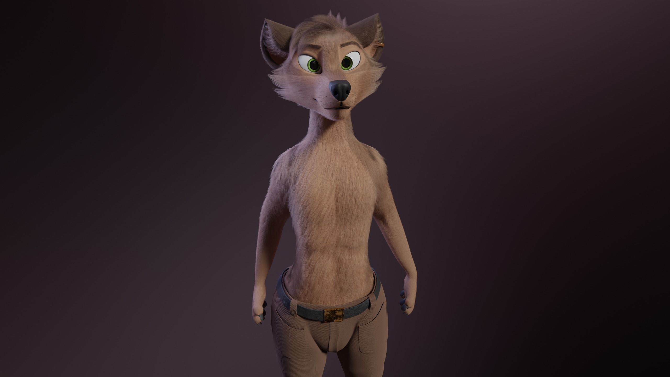 Kovu Anthro Wolf 3D model_2