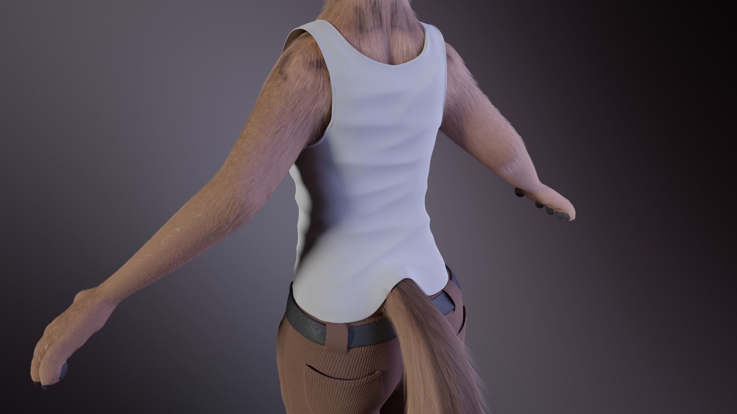 Kovu Anthro Wolf 3D model_34