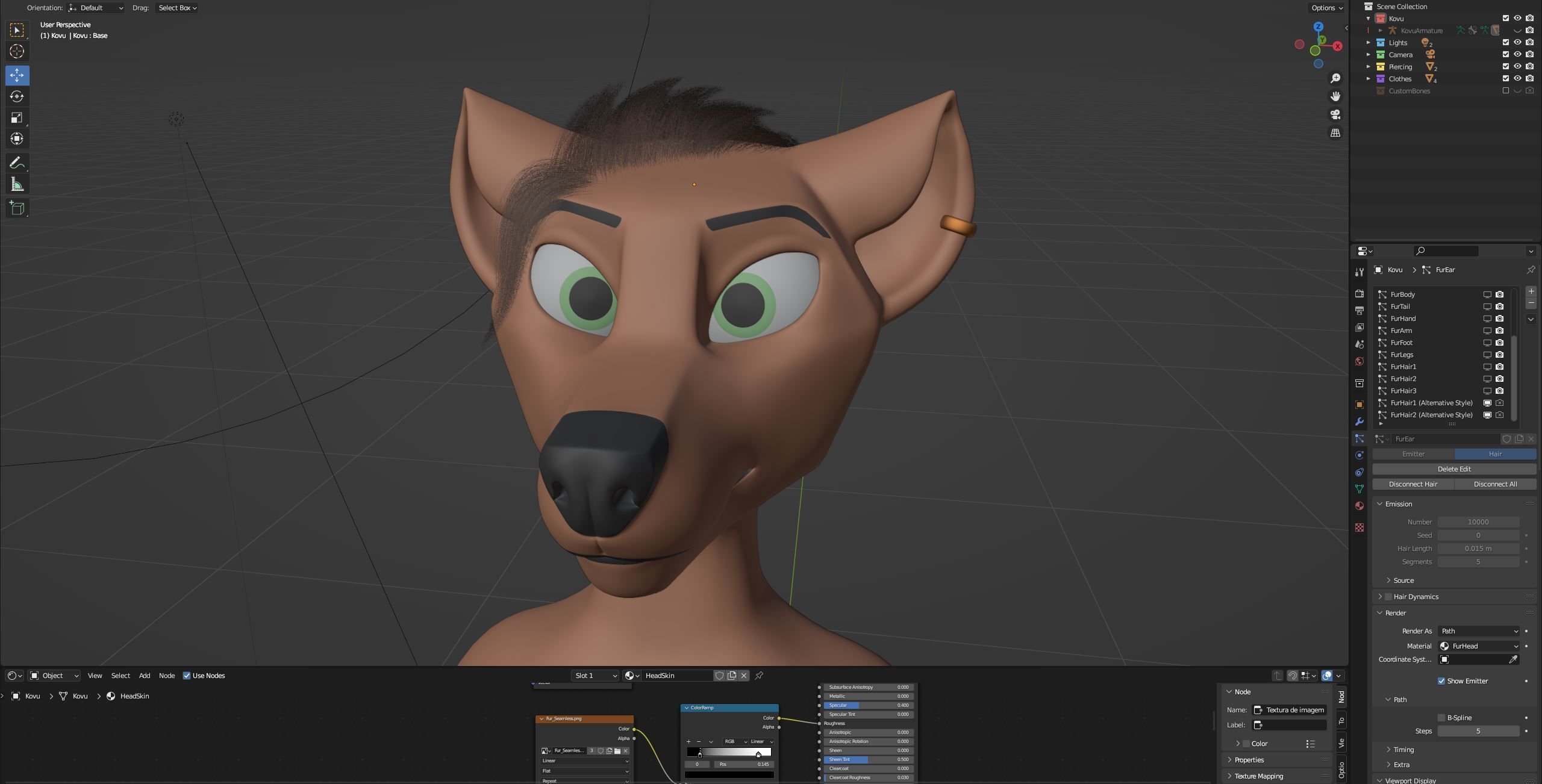 Kovu Anthro Wolf 3D model_107