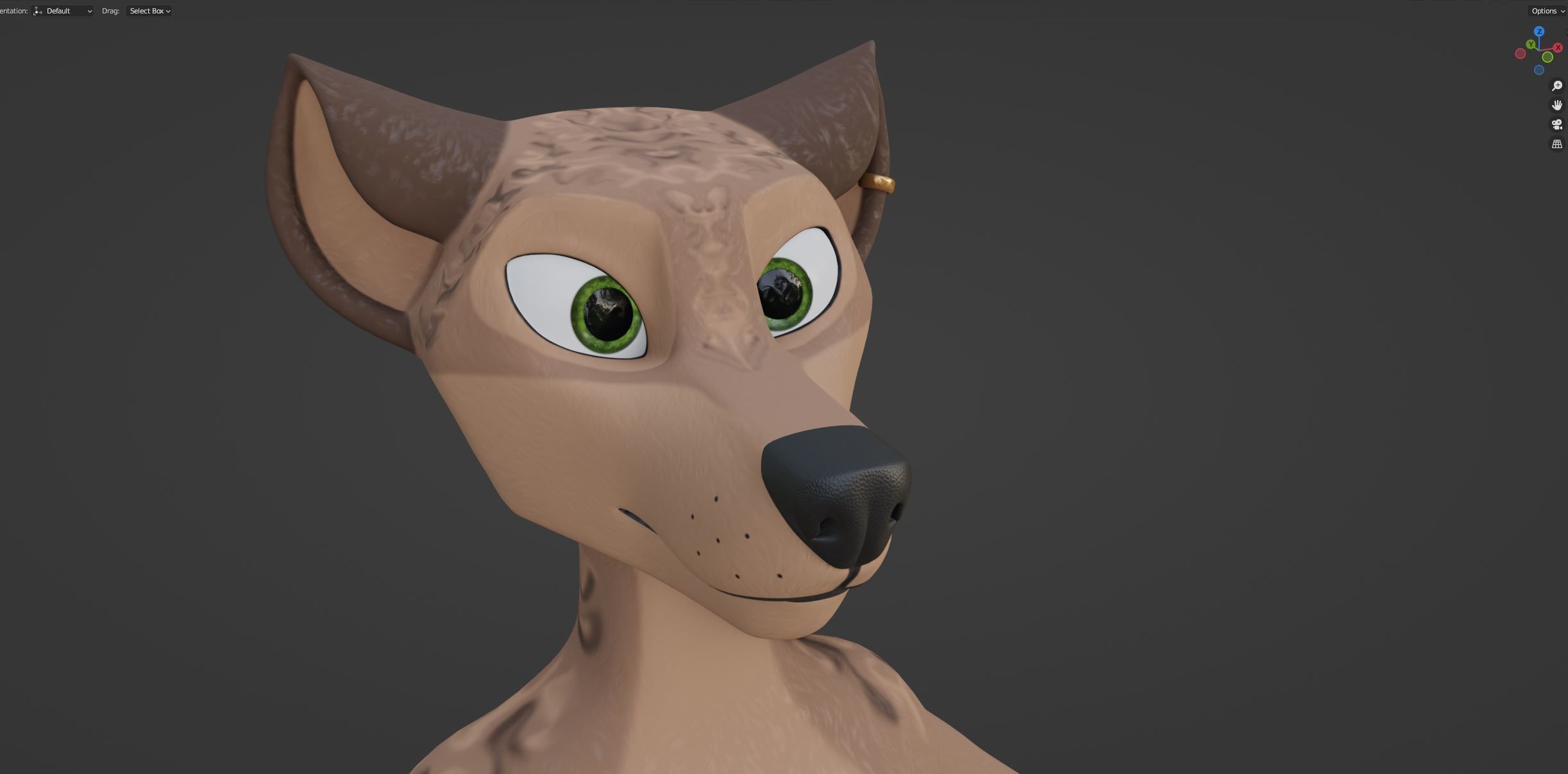 Kovu Anthro Wolf 3D model_56